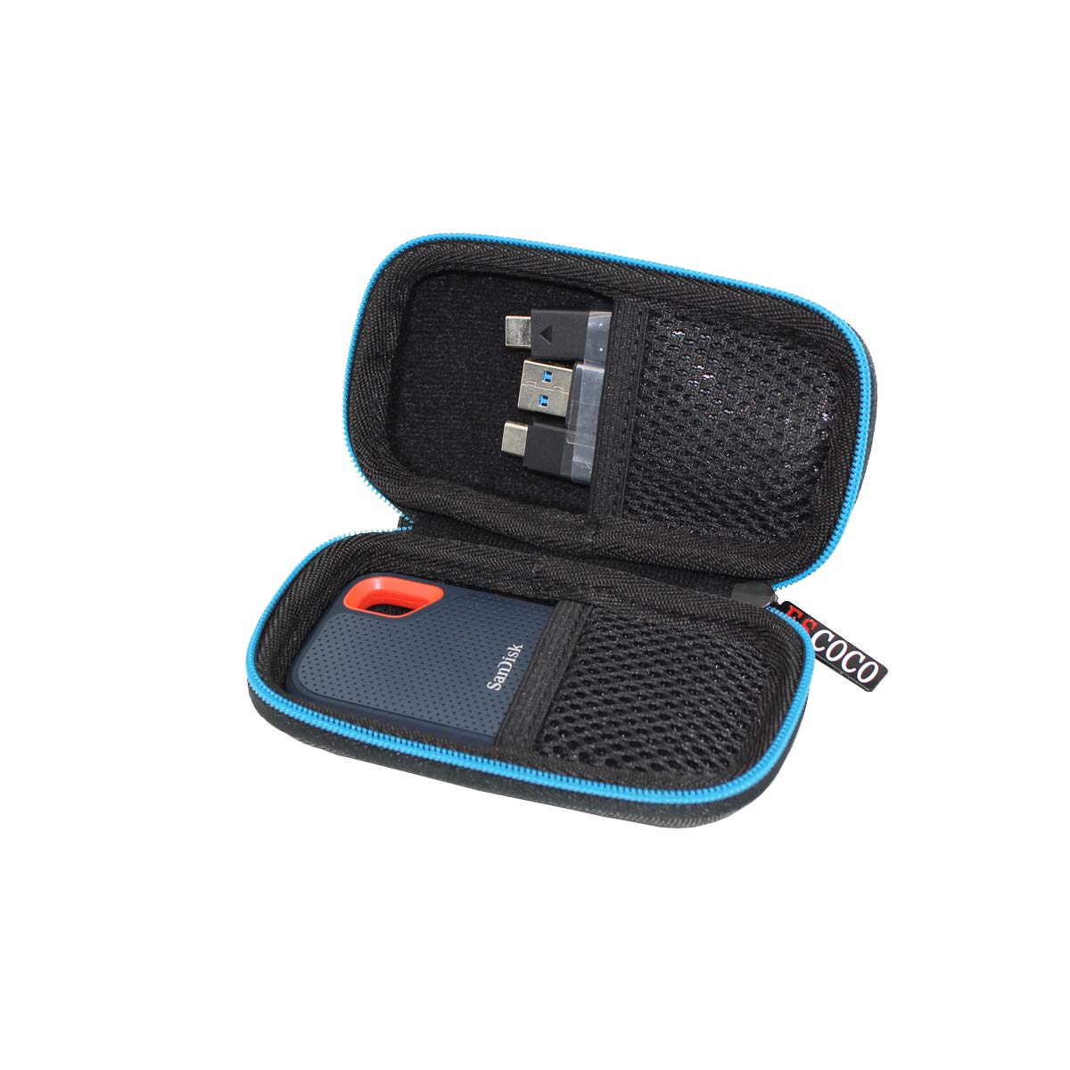 Khanka Custodia Rigida Per SanDisk Extreme SSD | Protezione Antiurto, Impermeabile, Con Tasca Per Cavi