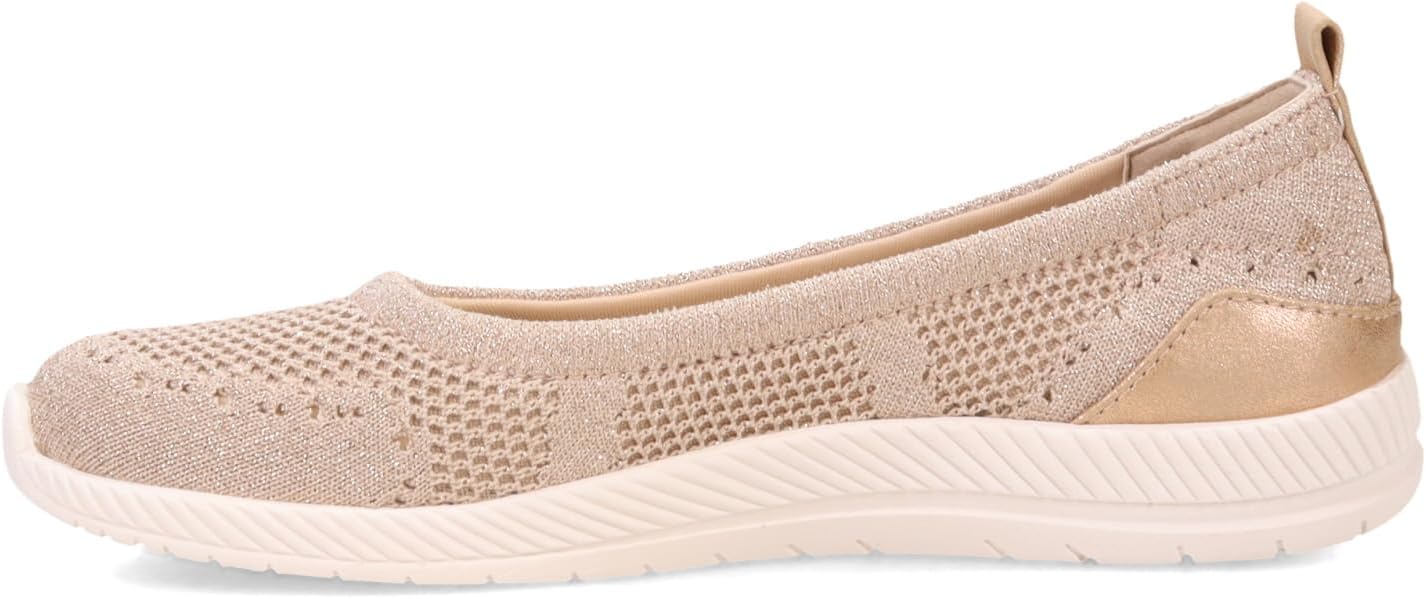 Easy Spirit Women's Glitz2 Ballet Flat, Gold, 10