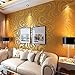 QIHANG Modern Abstract Curve 3D Wallpaper Roll Mural Papel De Parede Flocking for Striped Gold&Yellow Color Qh-Wallpaper 0.7m*8.4m=5.88㎡
