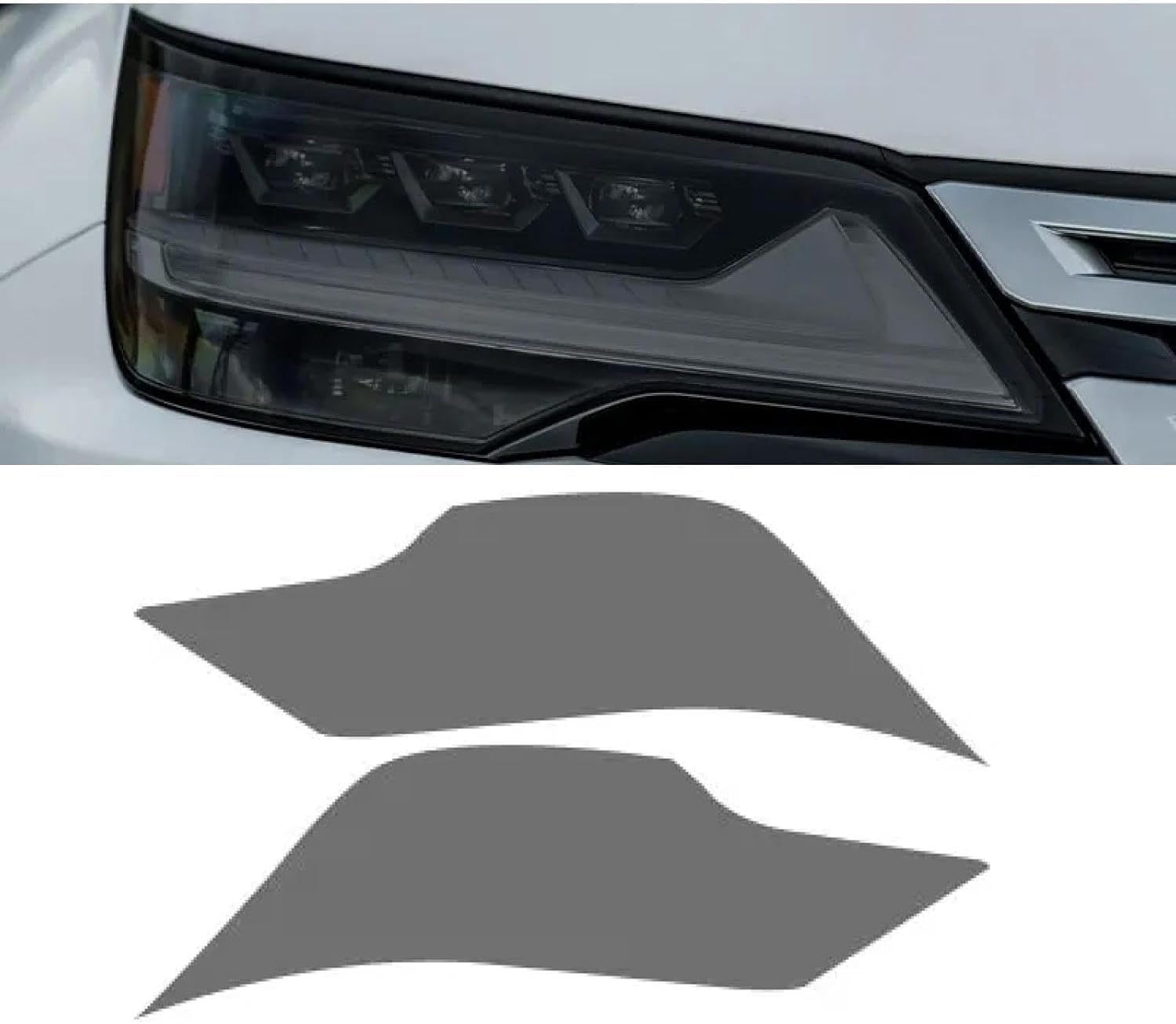 Samlng Blackened Car Front Light Film For Lexus Lx Lx600 2022-2023 Black Car Headlight Anti Scratch Protection Film Transparent Tpu Sticker