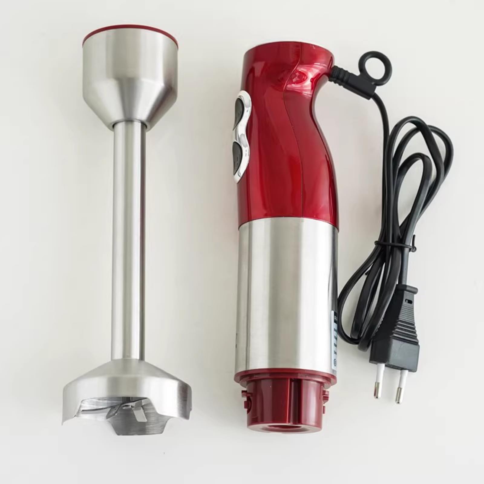 Ręczny blender w sztyfcie 1000 W, odłączana głowica mieszająca ze stali nierdzewnej z regulowaną prędkością do smoothie, emulgowania i robienia mydła
