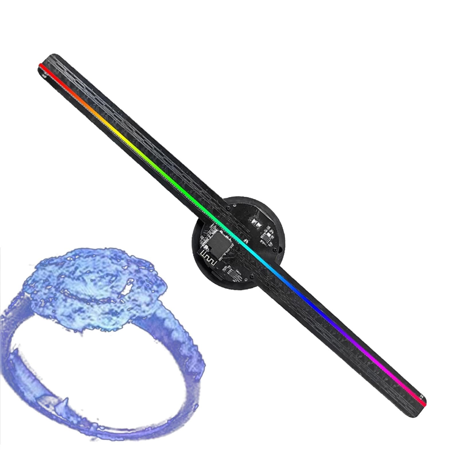 Hologram LED wentylator, projektor hologramu LED, wyświetlacz holograficzny wentylator, hologram choinki, kolorowy projektor LED, projektor holograficzny na imprezy