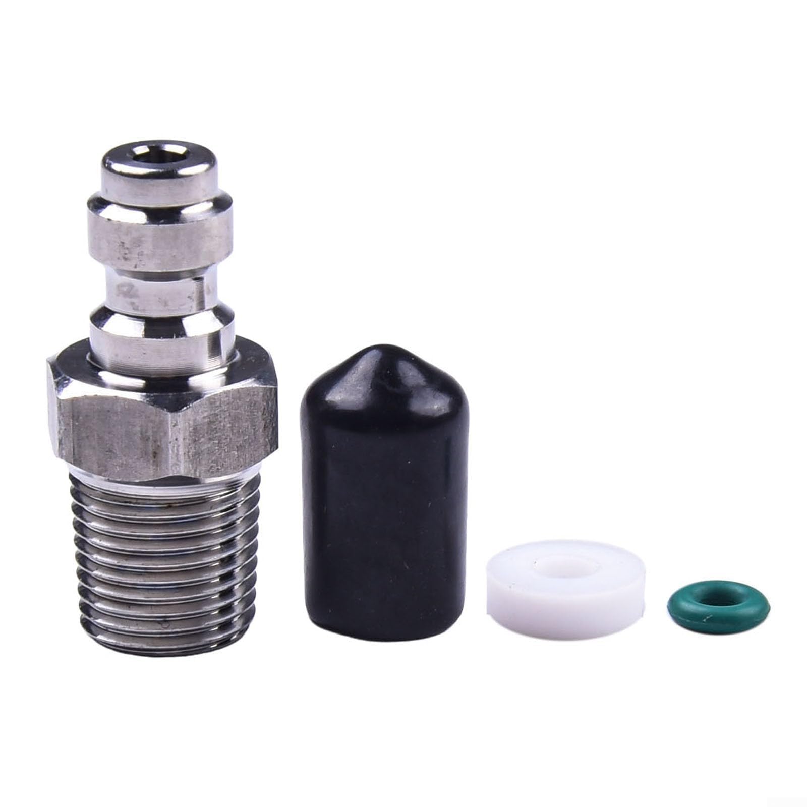 AIKEOU 8mm Male Quick Connect Valve with Multiple Thread Options Including M10 1/8NPT and 1/8BSPP for Use with High Pressure Water and Air Pumps,1-8NPT