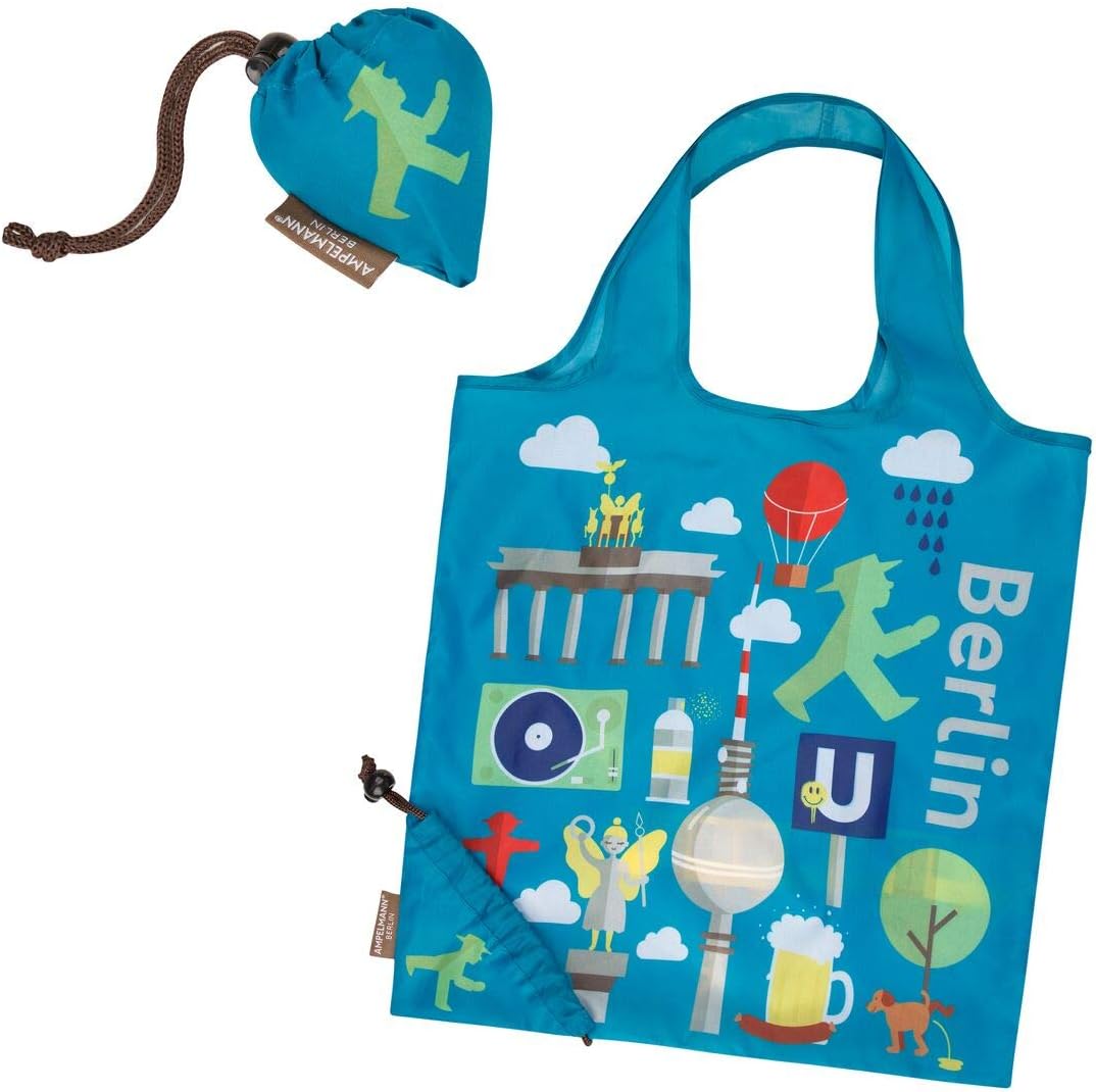 AMPELMANN Stadtfalter - faltbare Einkaufstasche - klein, leicht und stabil aus 100%...