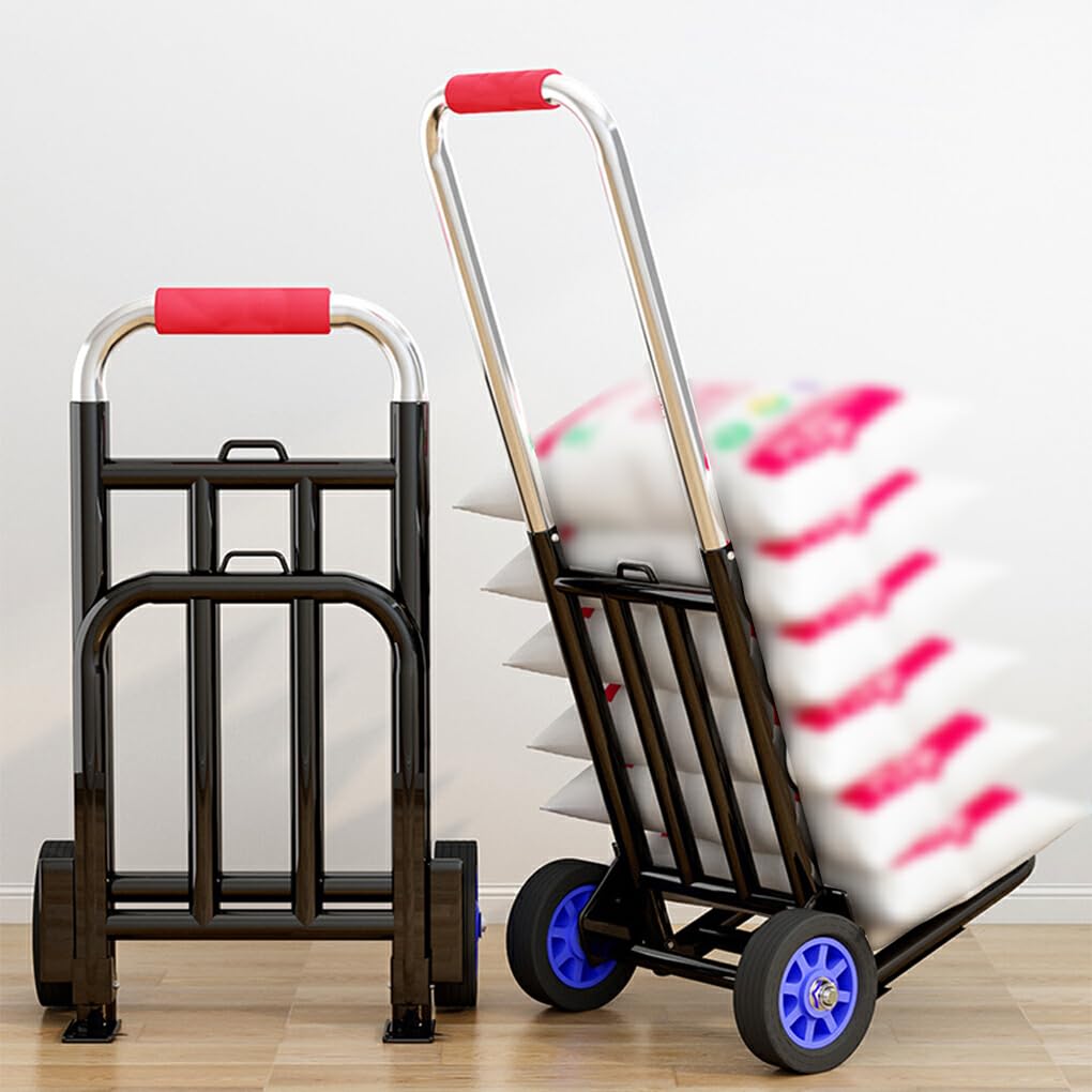 Chariot Pliant Utilitaire pour Un Transport Polyvalent et Facile de Marchandises, Bagages, Chariot à Main, remorque à Main, épicerie, Noir, 10.1 cm