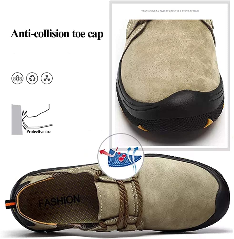 Mocassins et Chaussures de Sport Hommes en Cuir Oxford Driving Flats Extérieur Marcher Chaussures de Randonnée à la Mode