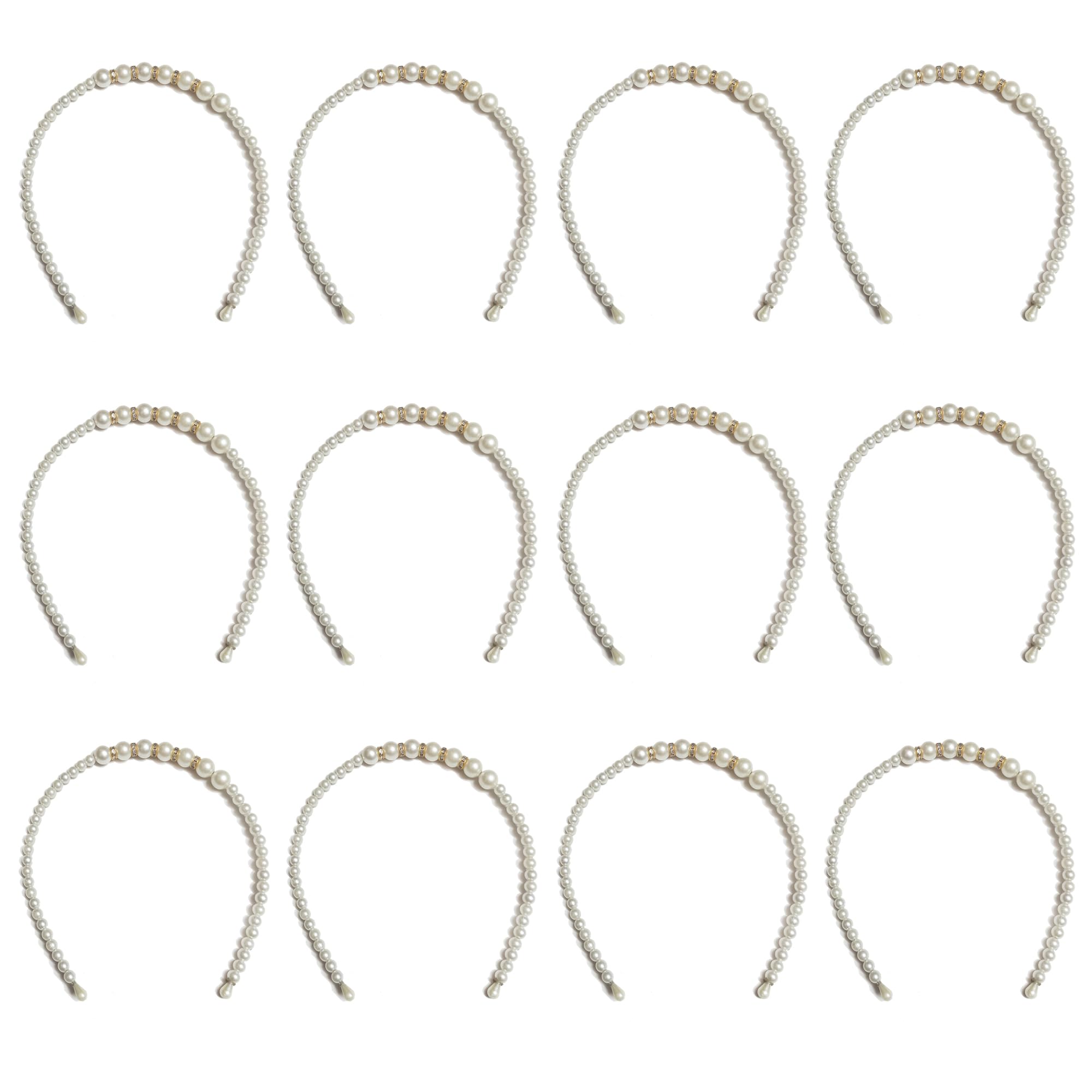 Rajmart Global Crystal Pearls Beaded Stone Hairband/Headband Fancy Look,Stylish, Daily & Casual Use, Gifting Purpose, Bridal Hair Accessories for Women & Girls-(Pack of 12, Silver) (B0CYHJT2F3) Amazon Price History, Amazon Price Tracker