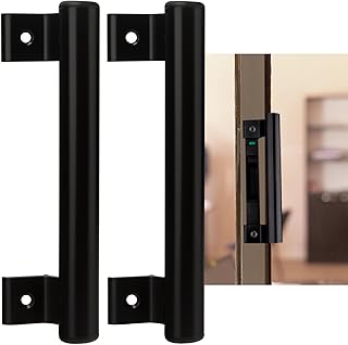 KOXHERO Sliding Door Pull-6.5" Metal Sliding Door Replacement Handle-2Pack Black Patio Door Handle Aluminum Alloy Hardware for Old/Damaged Door Pull for Patio Glass Door Barn Door