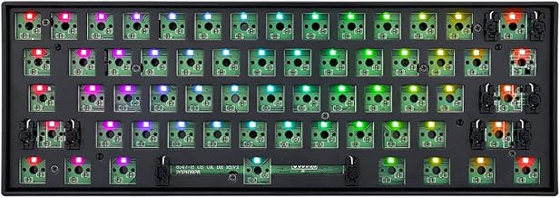 Redragon BBK530 Pro Custom Gaming Mechanical Keyboard Kit – 60% 61 Keys DIY RGB Modular Keyboard – Barebones Compact Keyboard HOT SWAPPABLE 3pin/5pin Switch, Support Bluetooth 5.0/USB-C Wired/2.4GHz