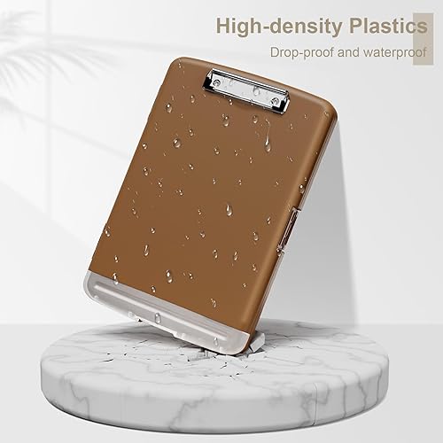 Miniatura 5 de Portapapeles con almacenamiento, portapapeles de almacenamiento de 8.5 x 11 pulgadas con soporte para bolígrafo y carpeta de papel legal A4,