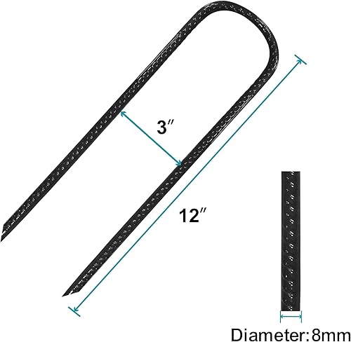 Miniatura 4 de Eurmax USA Trampolines Stakes Canopy Parts Wind Stake 12 Inch Heavy Duty Stake Safety Ground Anchor Galvanized Steel Shaped