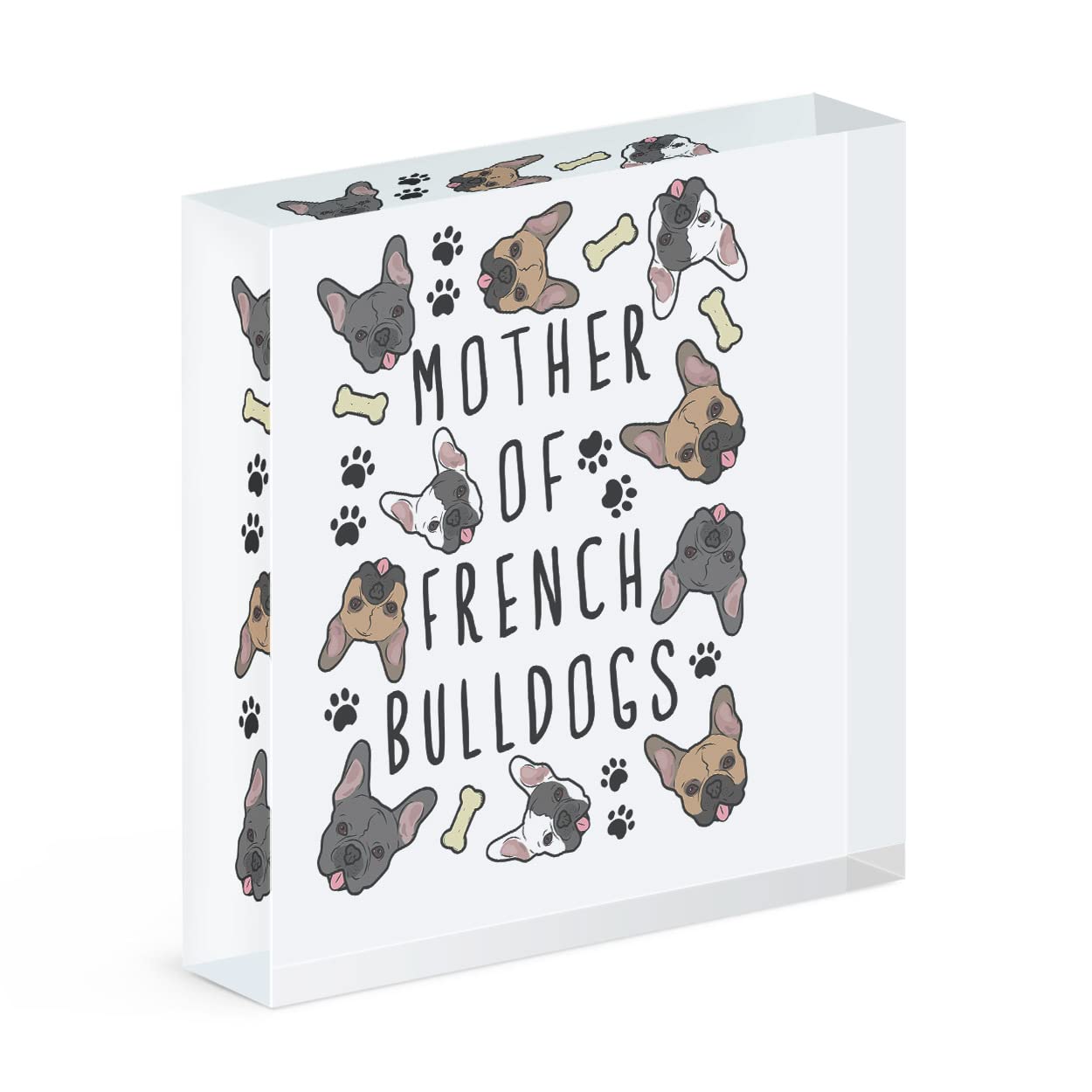 Mère de Bouledogues Français cadre photo souvenir pour célébrer votre amour