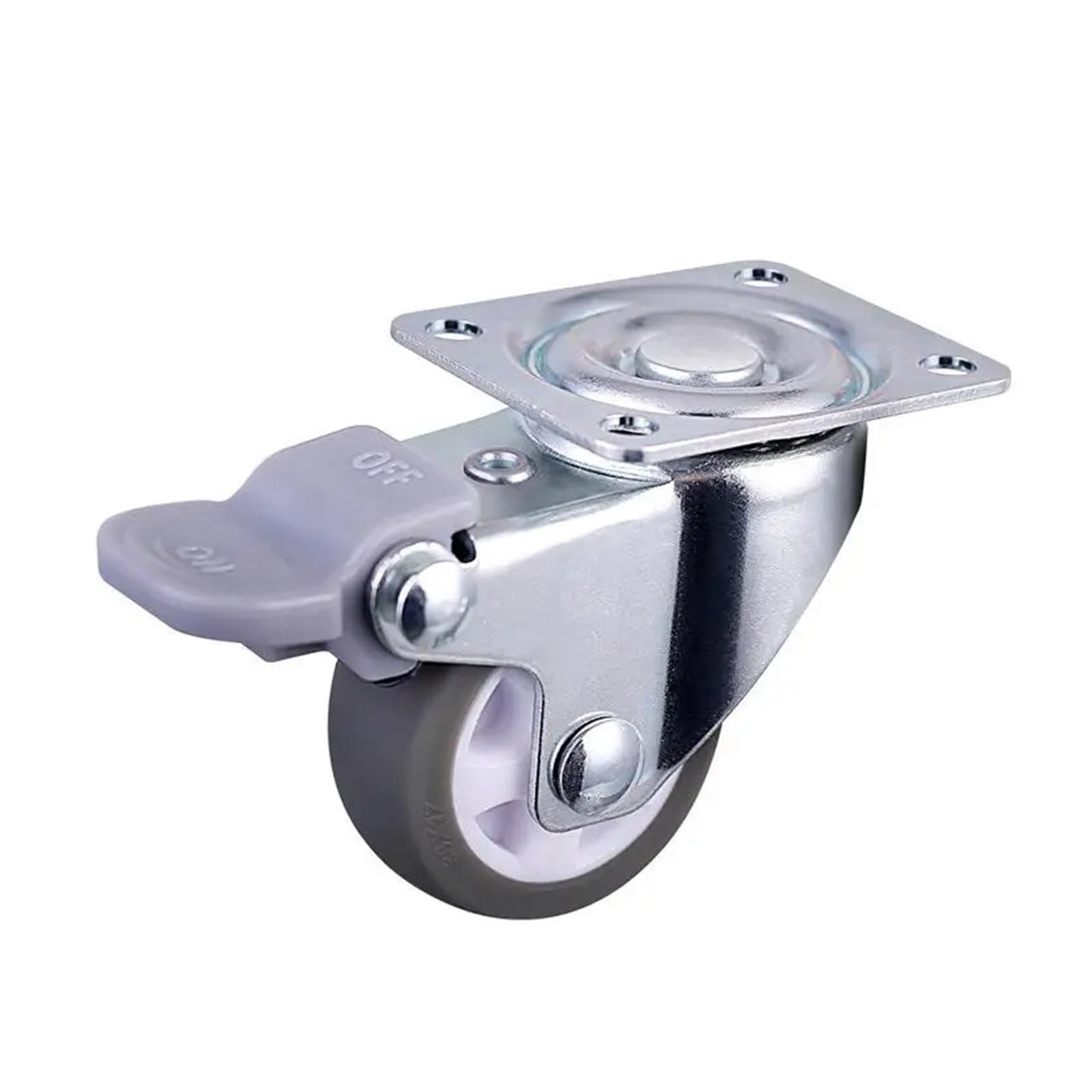 MXXDMOPD 5pcs/Batch casters 1 inch Gray TPE Universal Wheel Diameter 25mm Minimum Brake Silent Household