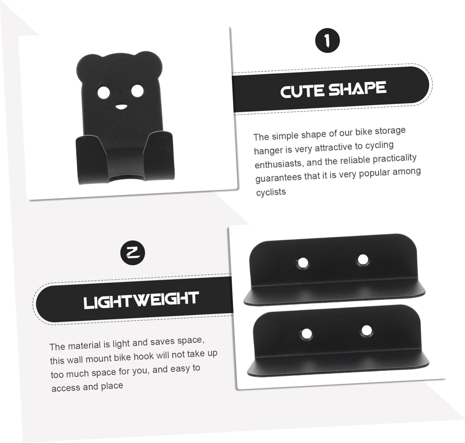 1set Wall Bike Mount Space-Saving Pedal Rack for Indoor Bike Storage Easy to Install Bicycle Hanger for Garage and Home Use for Road and Mountain