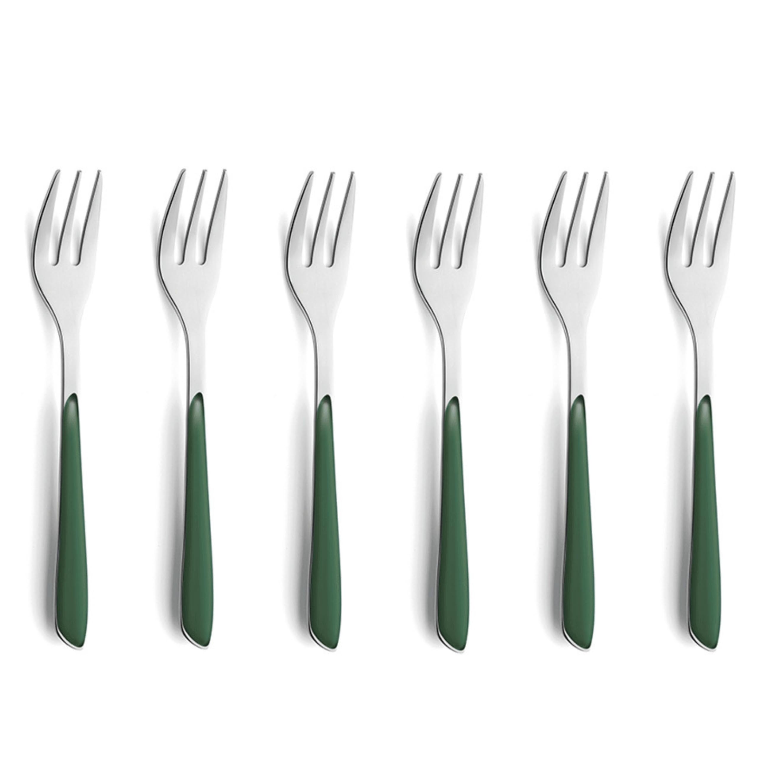 Kuppels Prisma Lot de 6 fourchettes à gâteau en acier inoxydable