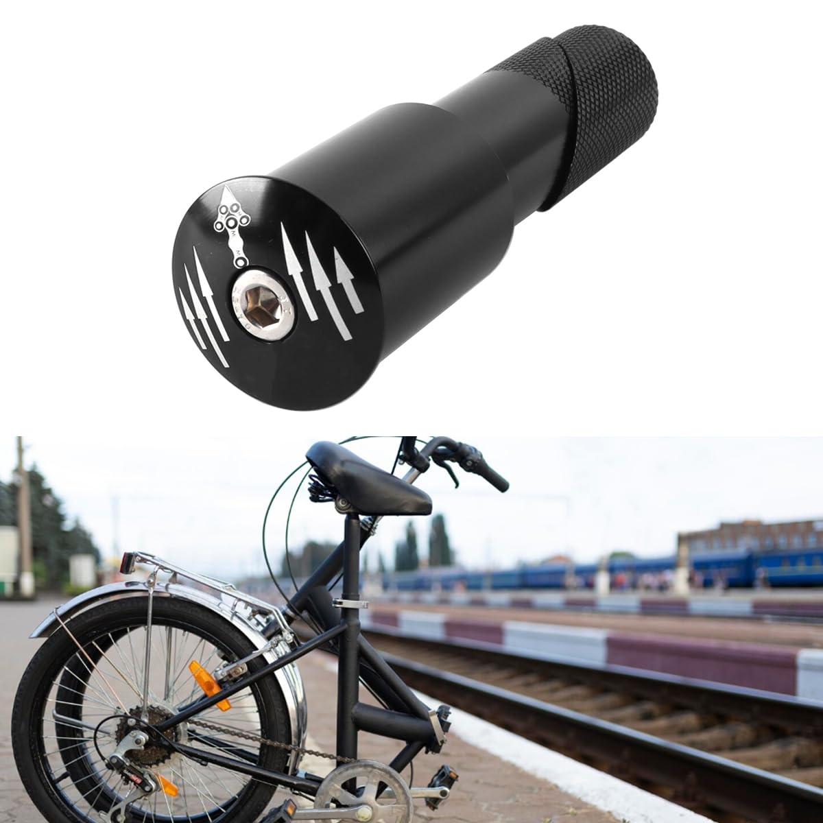Riven Adattatore manubrio per bicicletta pieghevole in alluminio, per albero forcella da 22,2 mm a 28,6 mm