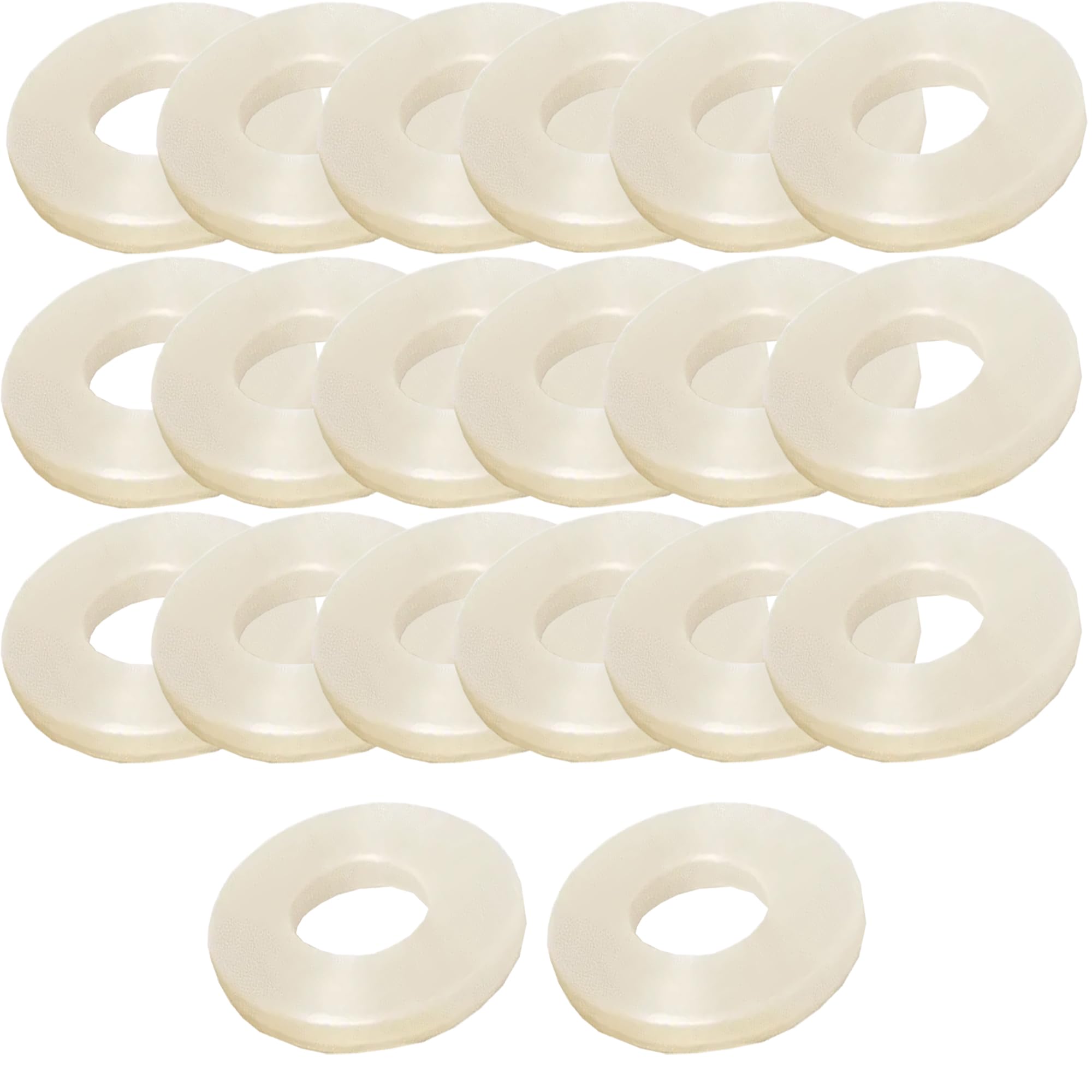 M10 x 30mm White Nylon Penny Washers, Pack of 20 – DIN 9021 Form G Wide-Form Plastic Insulating Fender Mudguard Washer for Electrical, Insulation, Automotive & DIY