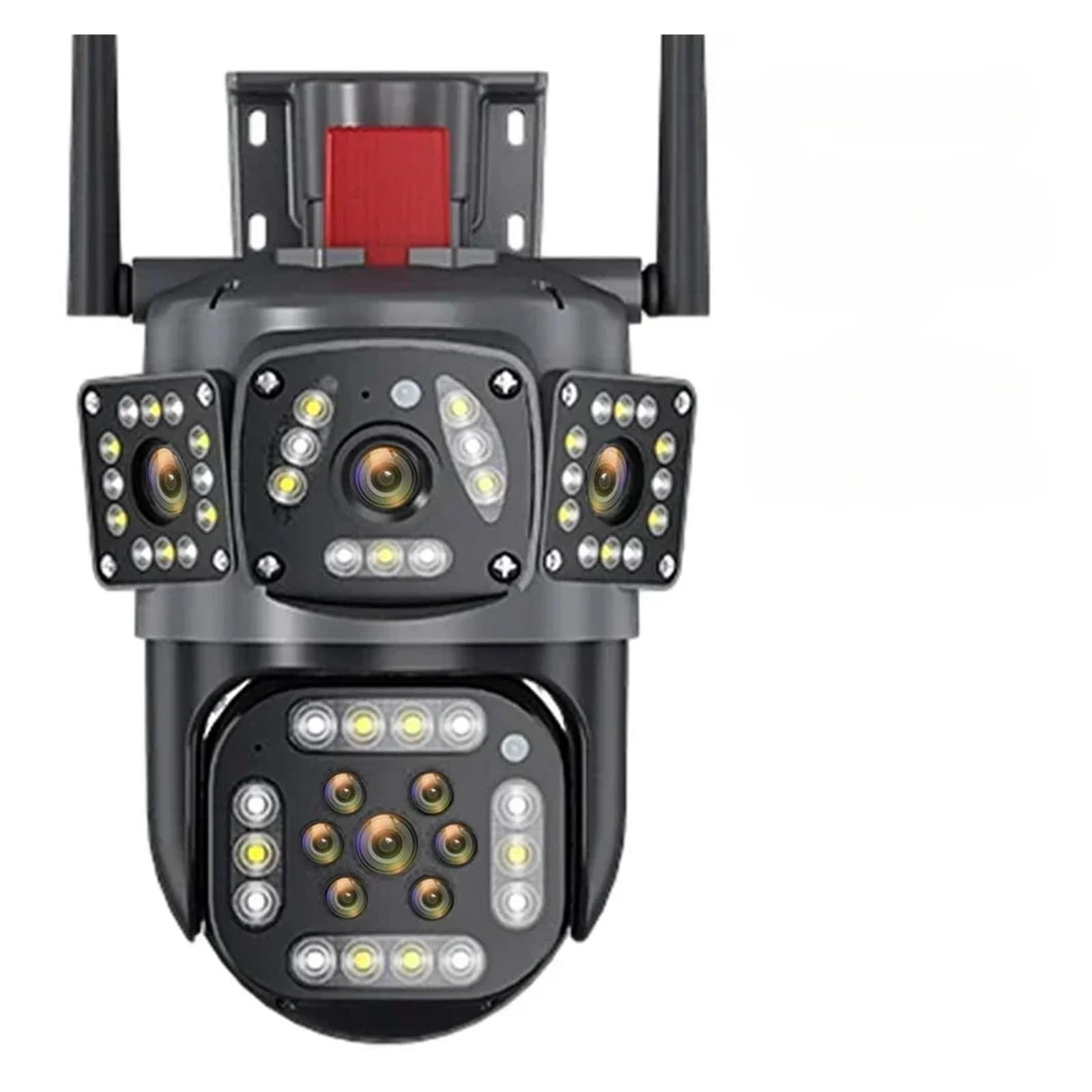 QDVOPHZA 6MP Security Camera WiFi Wireless Outdoor Three Lens IP Cam Home Protection Auto Tracking CCTV Video Surveillance(E/U,6MP 128G)