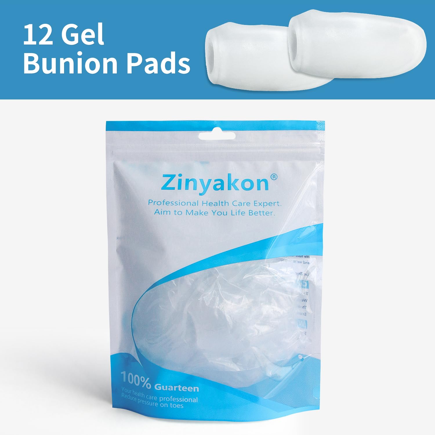 Protectores de juanetes, 12 paquetes de cojines y protectores para el dedo gordo del pie, protectores de juanetes para hombres y mujeres, alivian el dolor de juanetes por la fricción