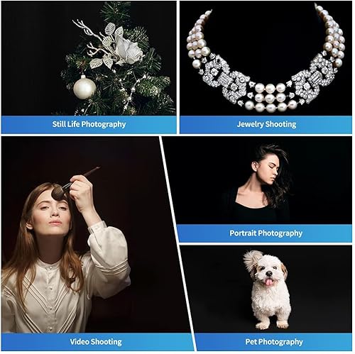 Miniatura 7 de Hemmotop Cortina de fondo negro de 8 x 10 pies para fotografía de fiesta, fondo negro, poliéster de alta densidad, color negro puro, telón de fondo