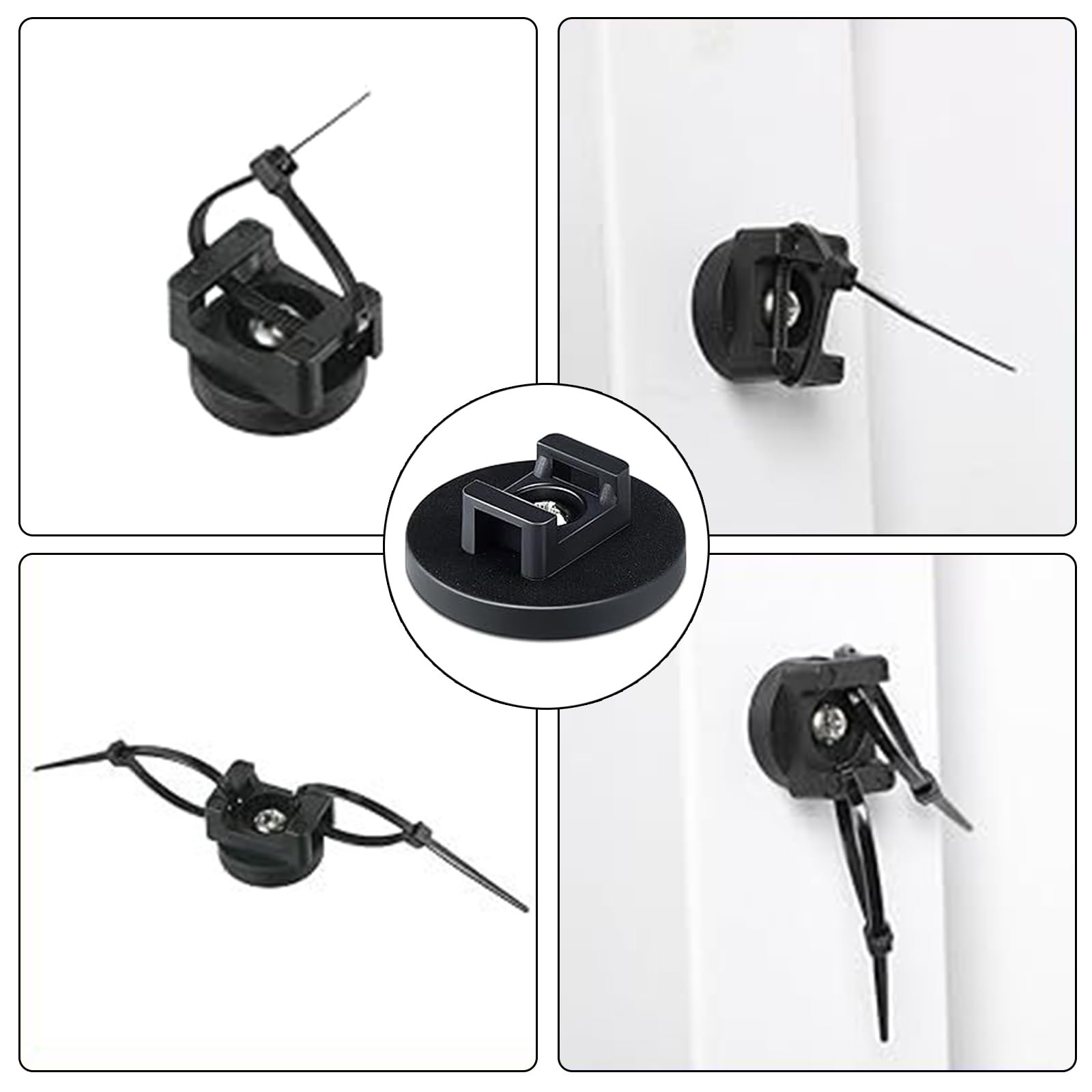 Pratico set di fissaggio per cavi industriali adesivi organizer per cavi accessori per officina domestica fascette per uso quotidiano