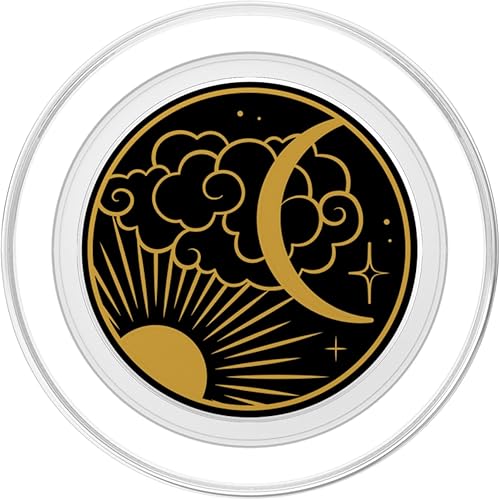 Miniatura 8 de Vintage Sun Stars Mystical Galaxy Wicca Space Crescent Moon PopSockets PopGrip agarre intercambiable para teléfonos y tabletas