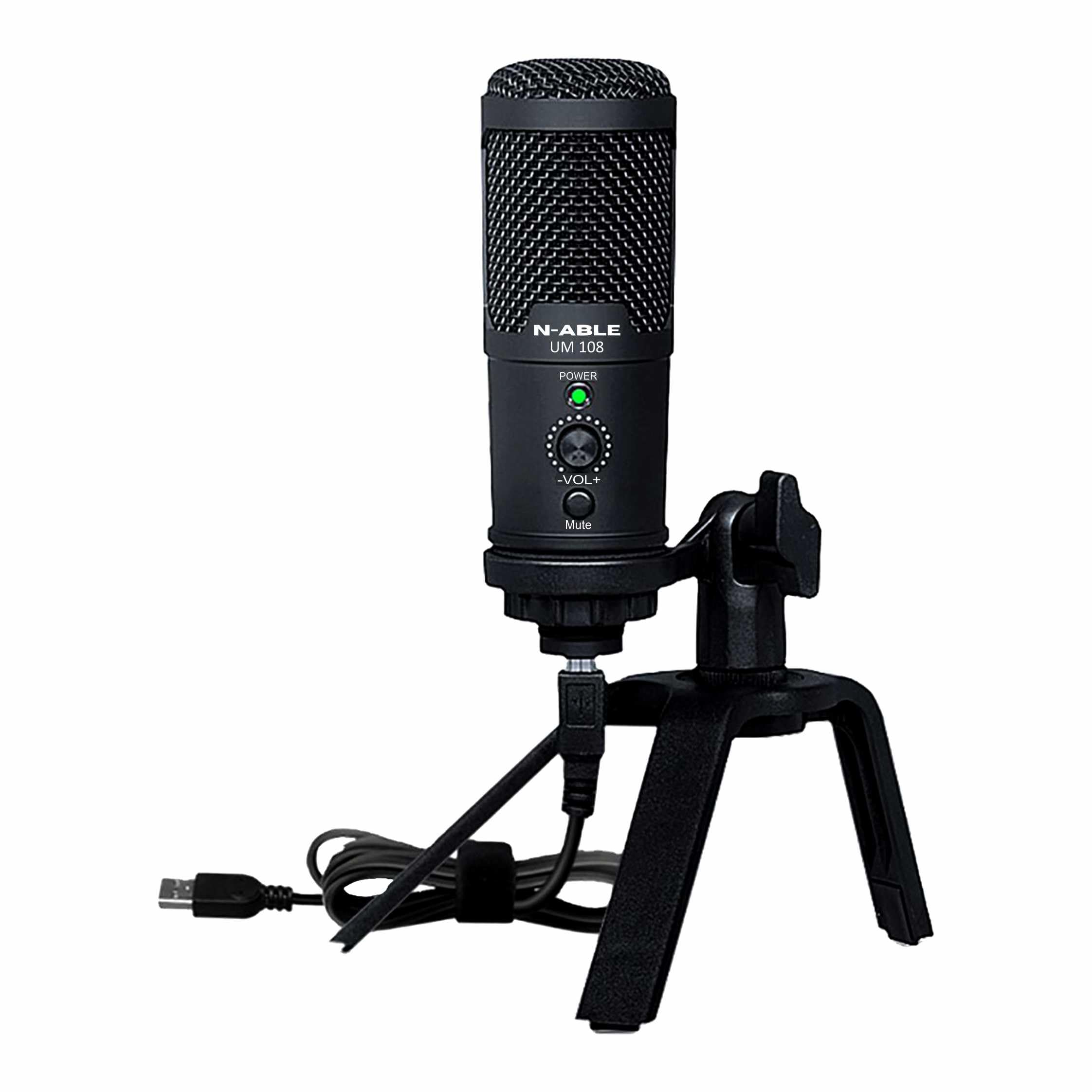 N-ABLE USB Condenser Microphone | Perfect for Gaming, Singing, Podcast, Streaming and More | Studio Quality Recording with Highly Sensitive Diaphragm, Volume Control and Mute Button-image-36