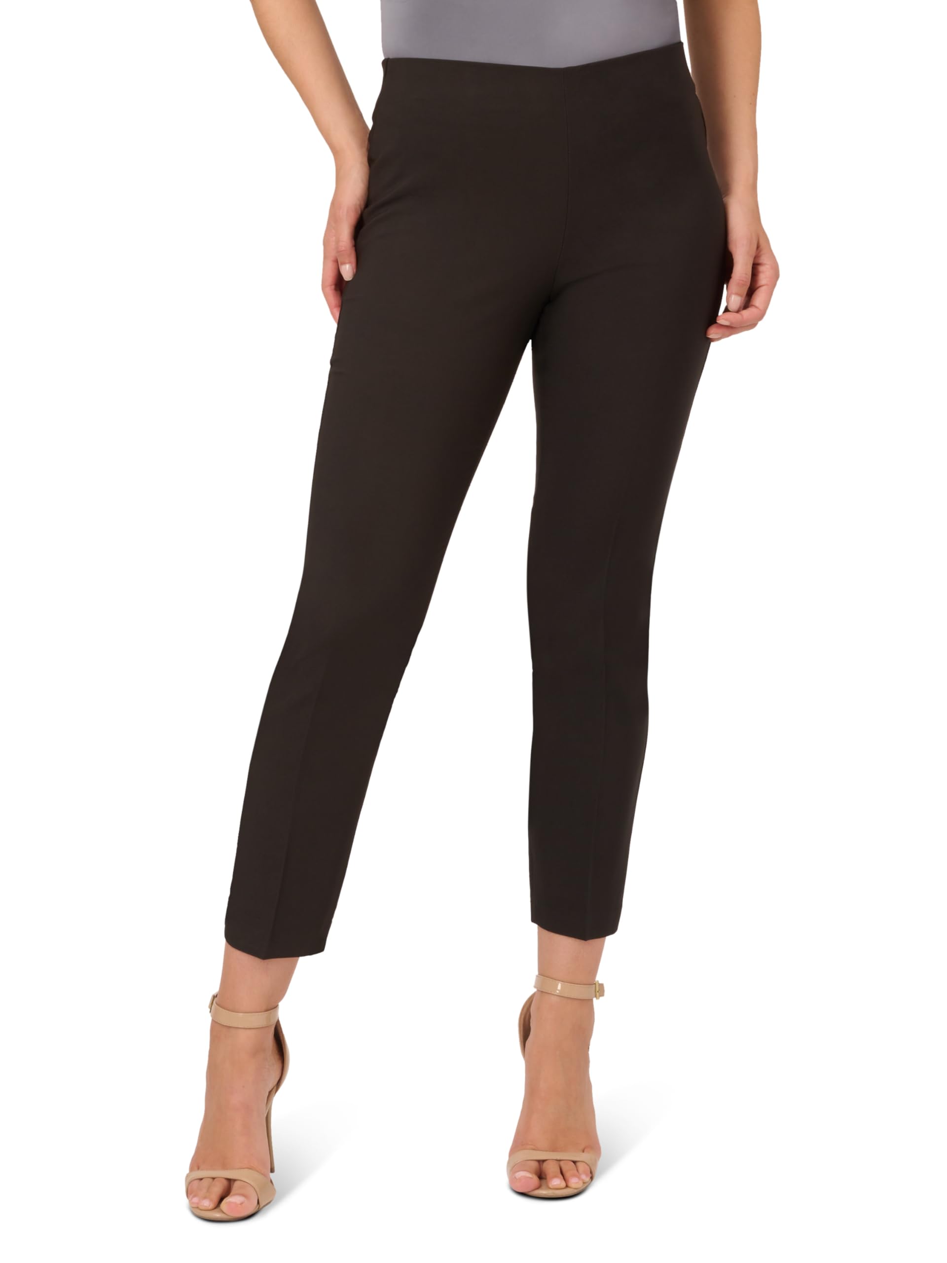 Adrianna Papell Womens Solid Bi-Stretch Pull-on Pant