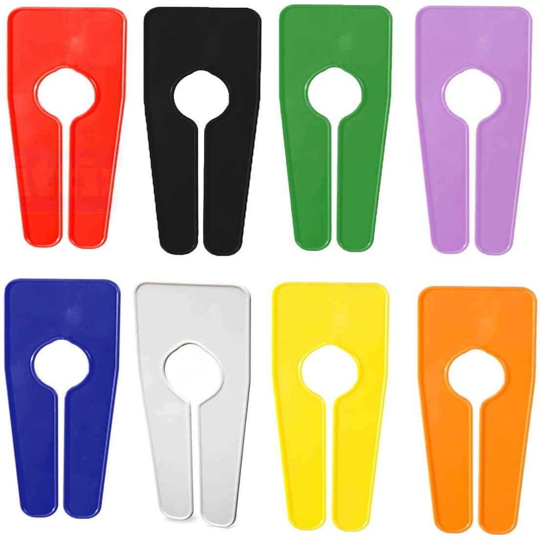 GARMENT CLOTHES RAIL DIVIDERS PLAIN COLORS, SIZE (SET OF 8 COLORS)