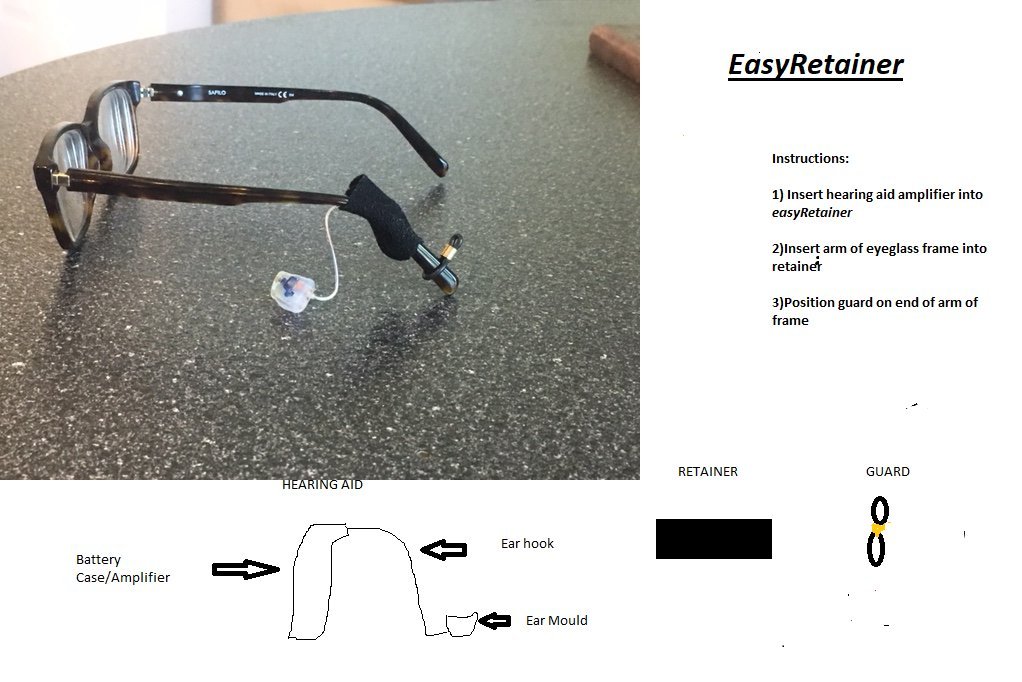 Hearing Aid Retainer. Protect your Hearing aid from falling off. New invention! First time offered in Amaz0n!