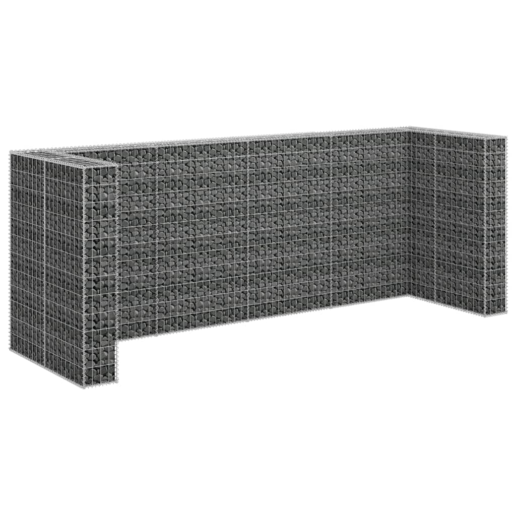Muro de Gaviones, Acero Galvanizado, Resistente a la Intemperie, Fácil Montaje, 320x100x120 Cm, Muro de Gaviones para Papeleras