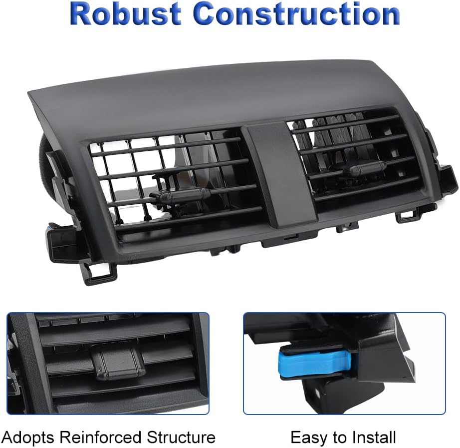 JDMON Center Dash A/C Outlet Air Vent Replacement for Toyota RAV4 2006 2007 2008 2009 2010 2011 2012 Replacement for 55670-42060-B0 55670-0R010-B0 Dashboard Air Condition Grille Panel