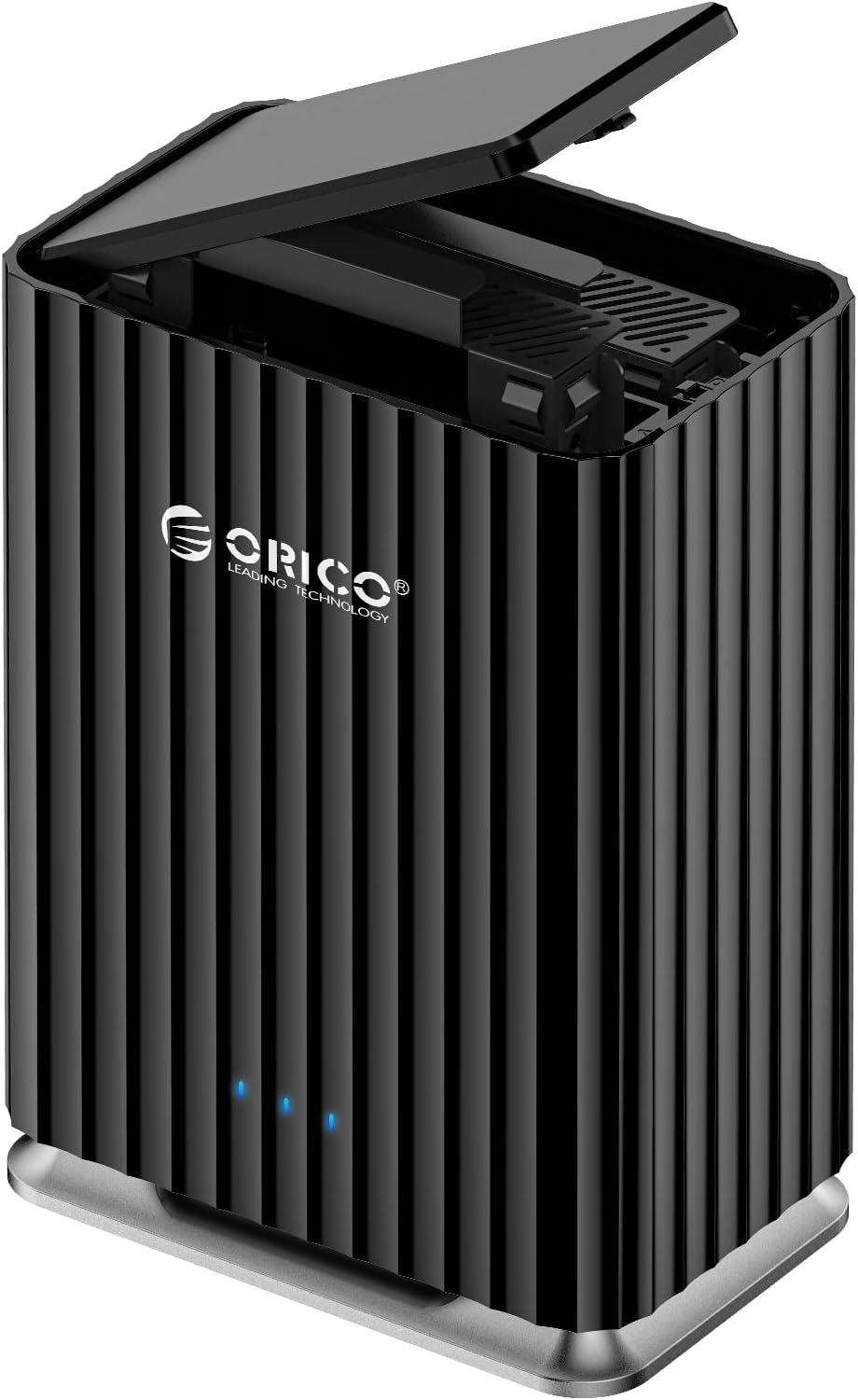 ORICO 2 Bay Hard Drive Enclosure USB C Plug and Play DAS Backup with 12V/4A Power Adapter Maximum 2*22TB Storage for Personal Local Database - 9728C3