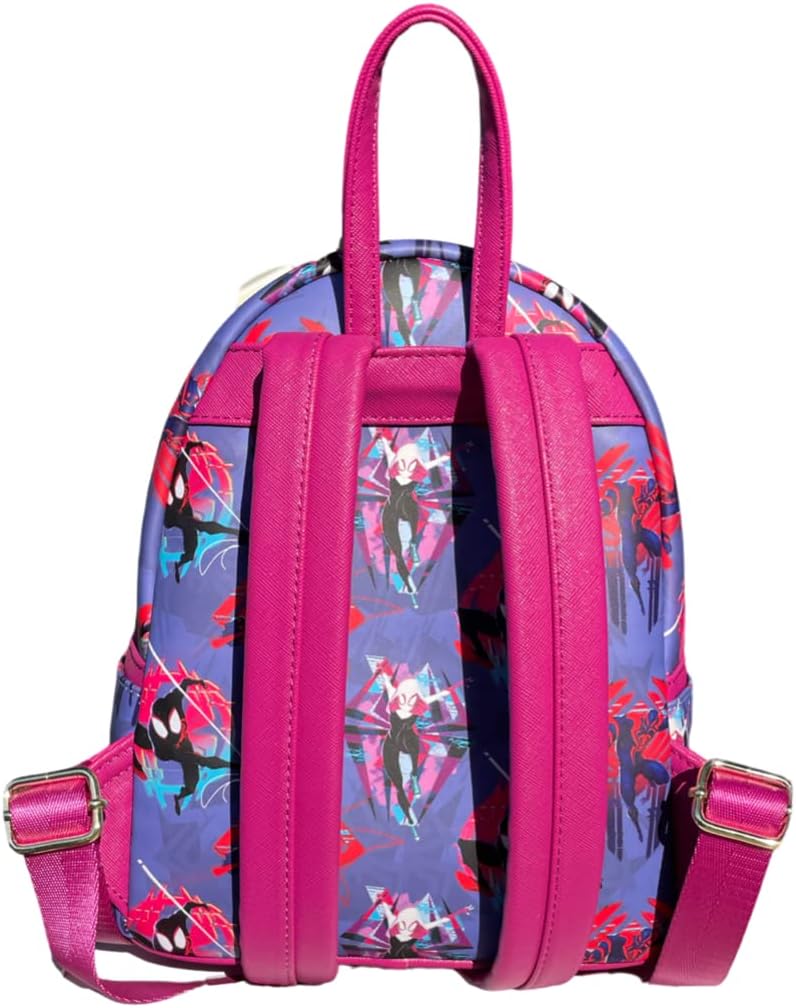Loungefly Marvel Spider-Man into the Spider-Verse All Over Print Pink Exclusive Mini Backpack