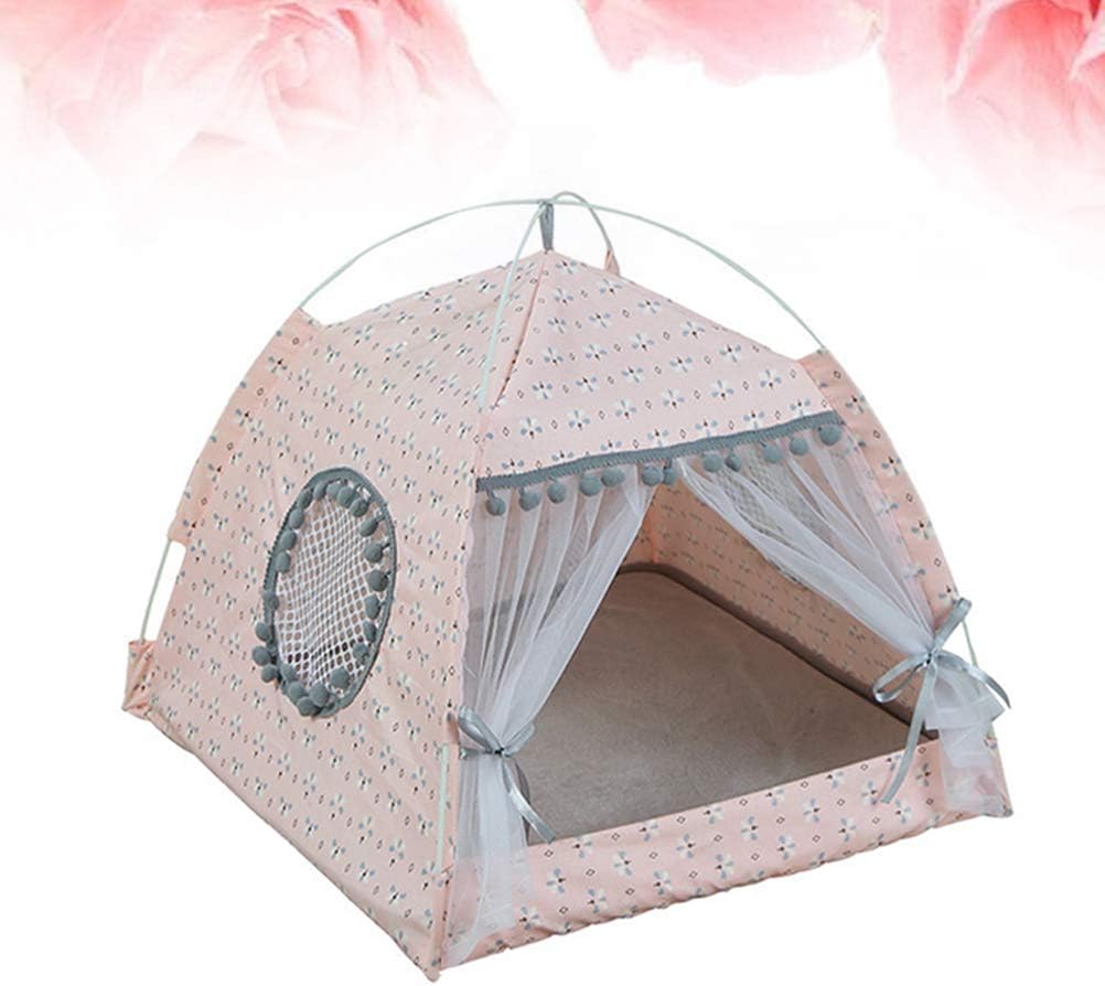 Tent for Dogs Dog Tent Pet Teepee Outdoor Pet Nest Summer s Chic Pet Teepee Pirate Costume Home Decoration Pet Summer Pet Nest Cat Washable Pink Kennel