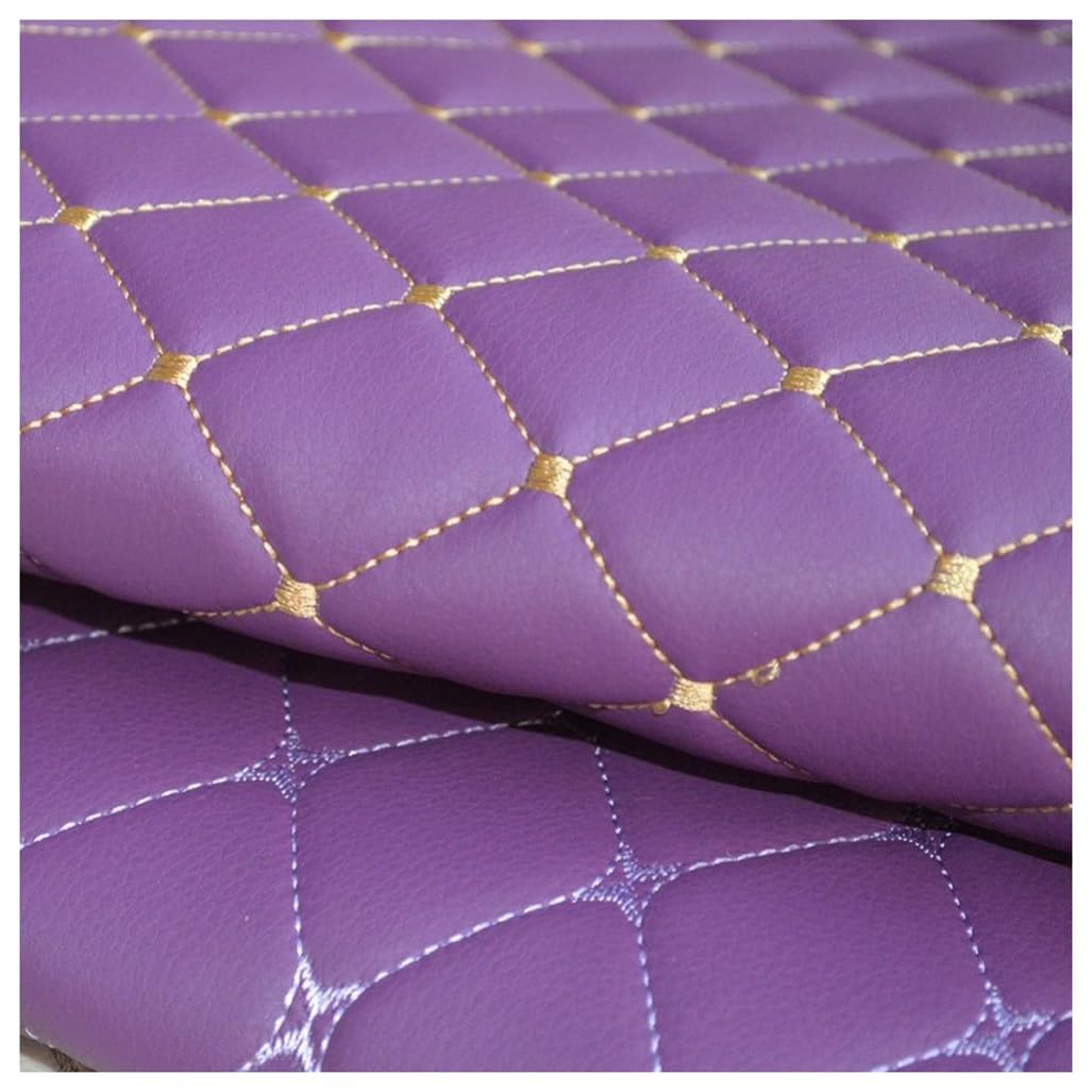 Diamond Square Stitch Faux Leather Leatherette Upholstery Fabric For Car, Boat, Camper Fire Retardant Vinyl 55" - Sold By The Metre