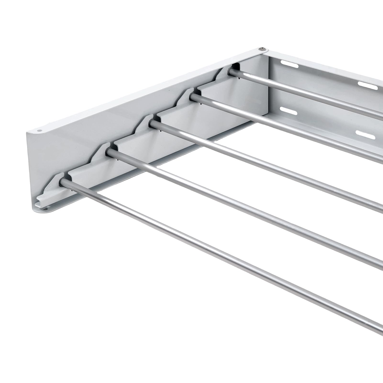 Warmiehomy Wäscheständer Wandmontage,80 cm Wäscheständer Ausziehbar Wand Wäschetrockner mit 5 Aluminiumstangen,Clothes Drying Rack für drinnen und draußen,Tragkraft bis zu 25 kg