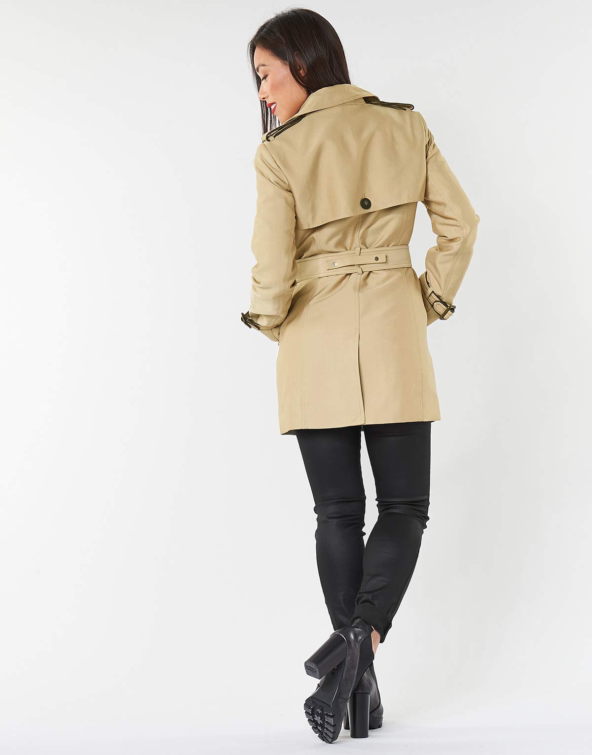 Morgan Trench droit boutonné et ceinturé