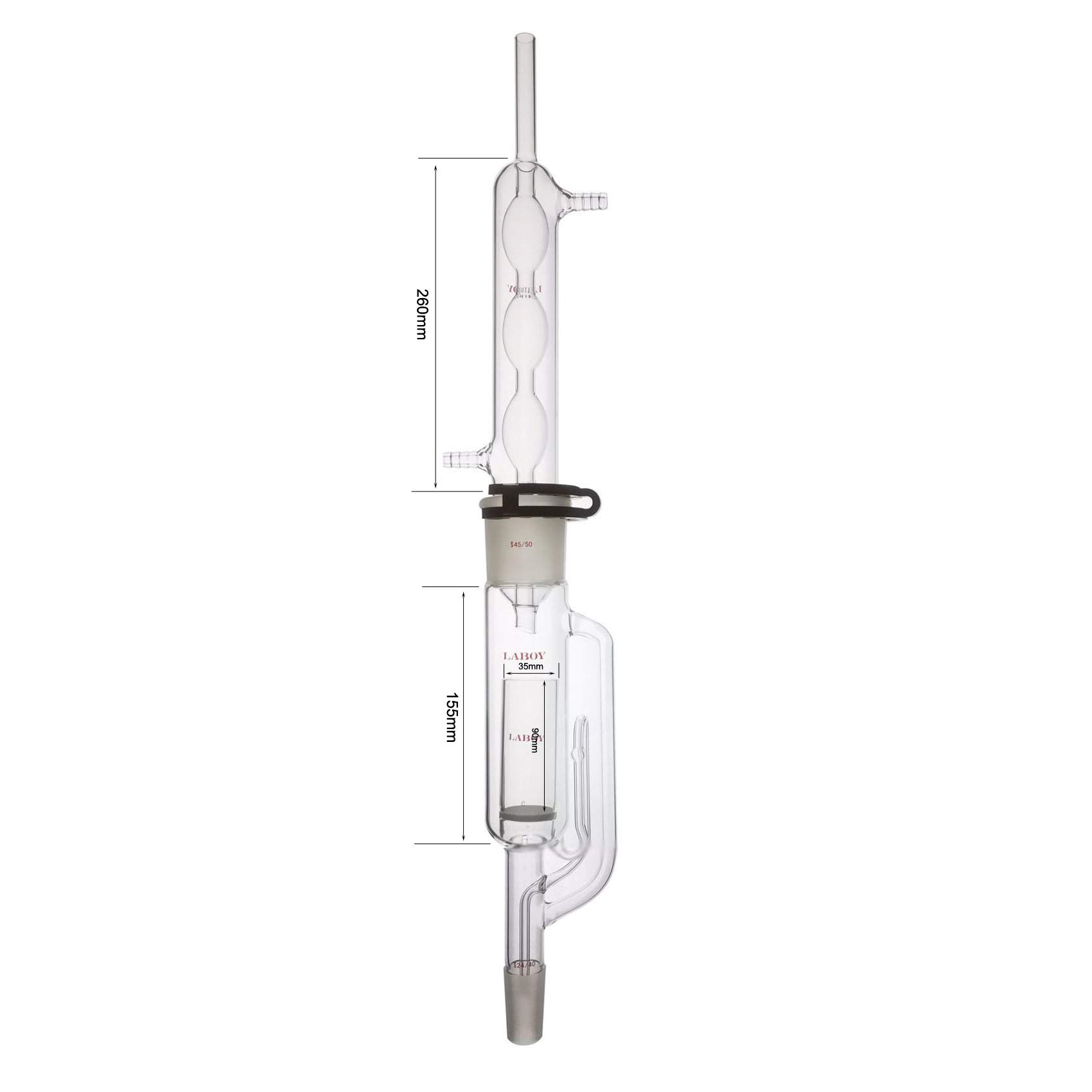 Laboy vidrio Soxhlet extracción Set 45/50 4pcs cristalería de laboratorio destilación aparato