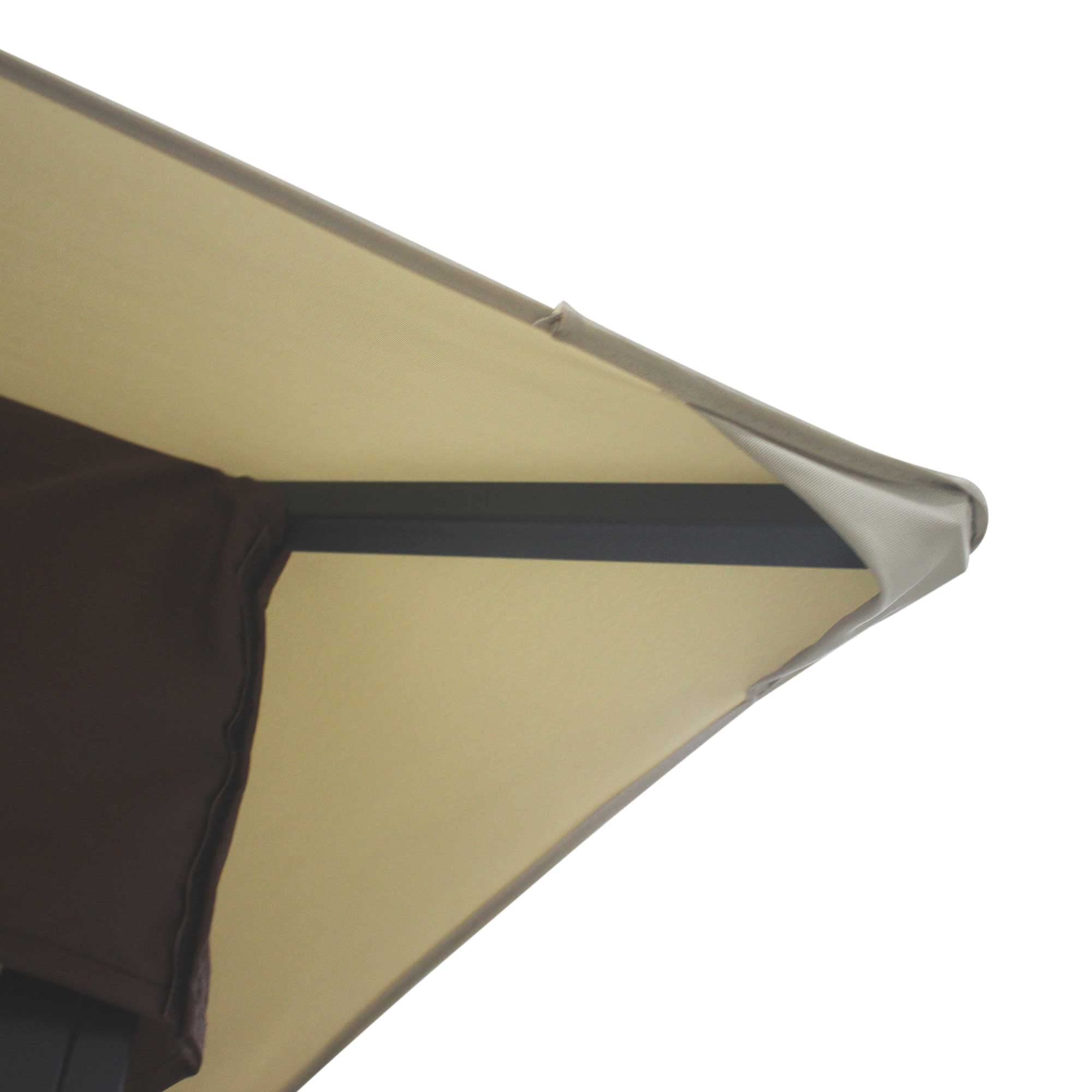 Outsunny Cenador de Jardín 3x3 m Pabellón Doble Techo Ventilación Beige | para Exterior, Marco de Acero Anti-UV, para Fiestas, Eventos, Patio al Aire Libre