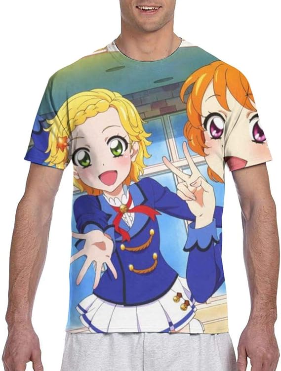 Amazon Co Jp アイカツ 夏季 メンズ Tシャツ 吸水速乾 トップス 男女兼用 チおしゃれtシャツメンズトップス 3dプリント 夏服 抗菌防臭 クルーネック 半袖 スポーツ Tシャツ ファッション