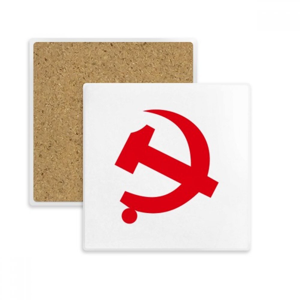 Porte-tasse en pierre absorbante anti-tache motif Place Rouge