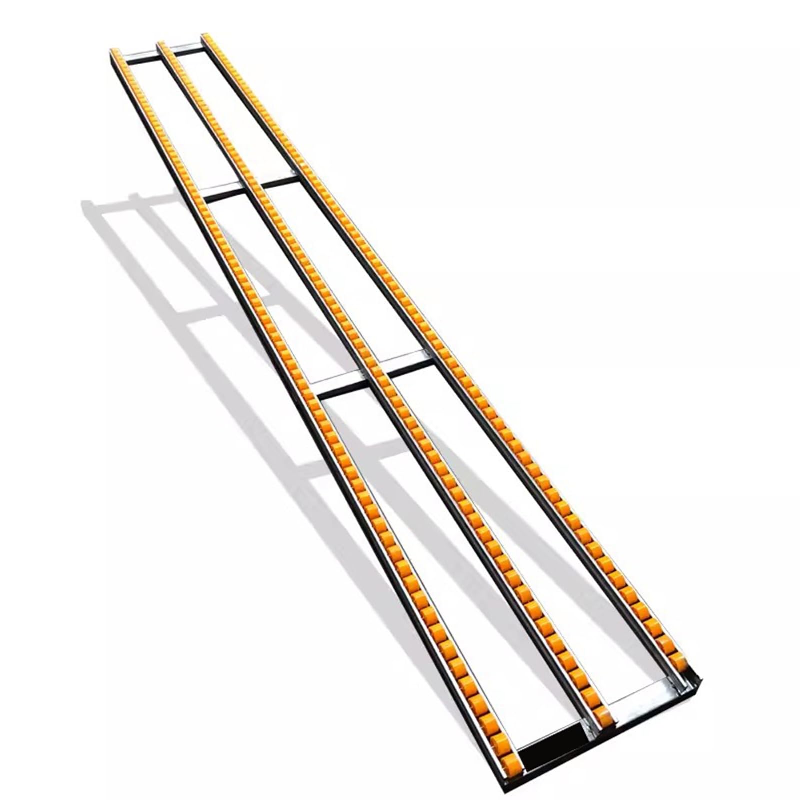 Trasportatore portatile con ruote Trasportatore a scorrimento leggero Puleggia in plastica ABS Telaio in acciaio inossidabile Attrezzatura per la movimentazione merci per magazzino (colore: 6-Slide