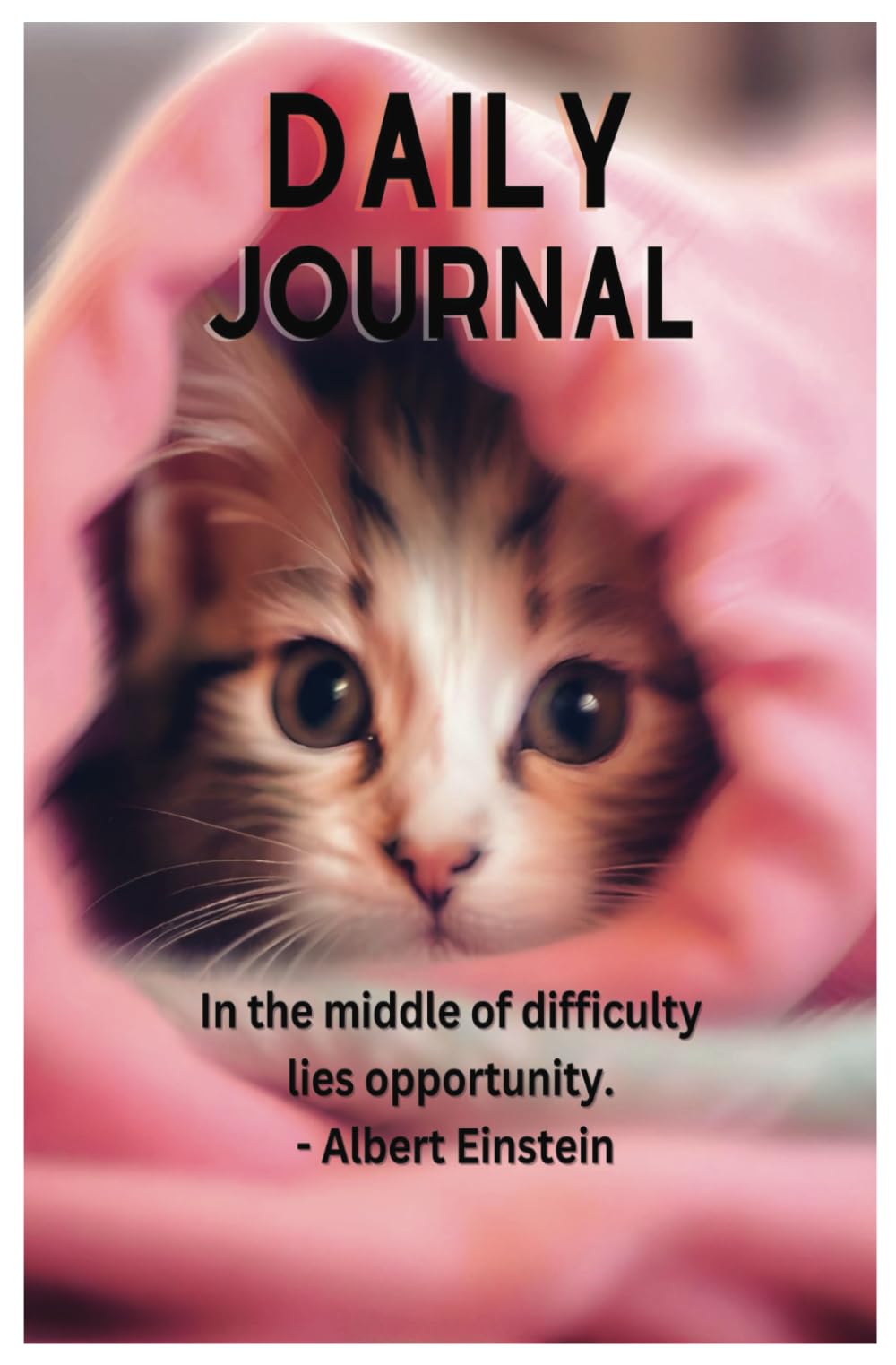 Pink Cuddle Cat: Daily Lined Journal