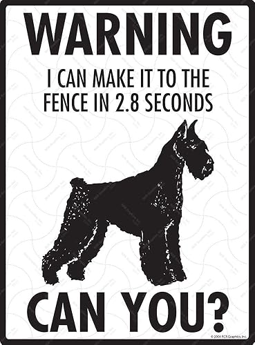 Letrero de aluminio para perro con texto en inglés "I Can Make it to the Fence (9 x 12 pulgadas), letrero exterior de aluminio libre de óxido,