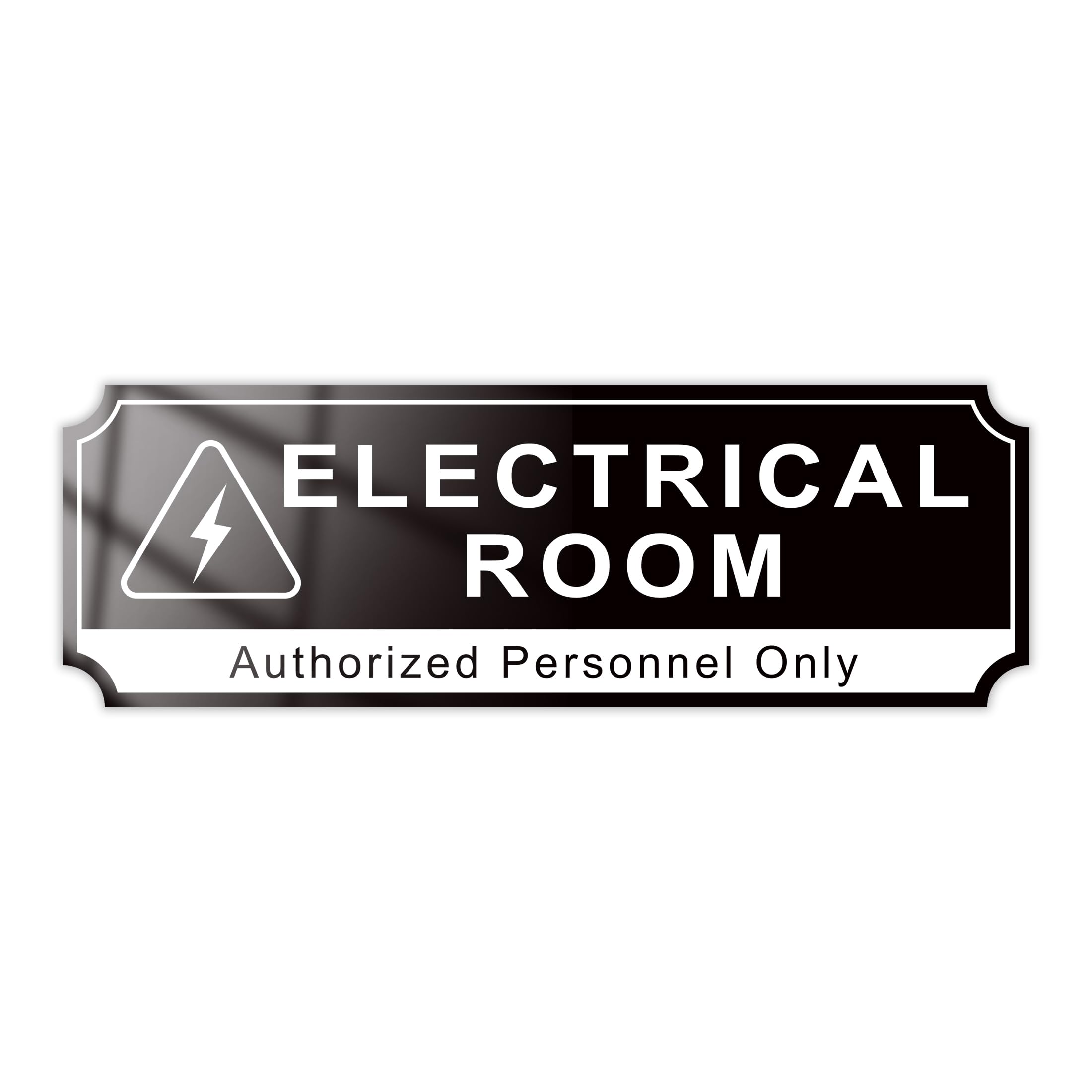 Electrical Room Door Sign for Business,Self-Adhesive Durable Modern Electrical Closet Room Sticker for Home, UV and Weather Resistant Authorized Personnel Only Signs for Business ,Workplace