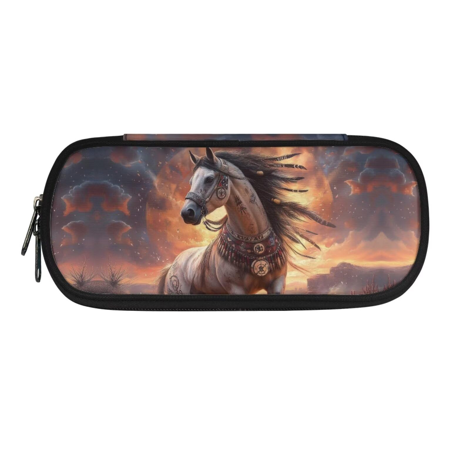 HUIACONG Western Pencil Cases for High School Pencil Case Horse Pencils Case Aesthetic Pencilcase Large Capacity Pencilcases