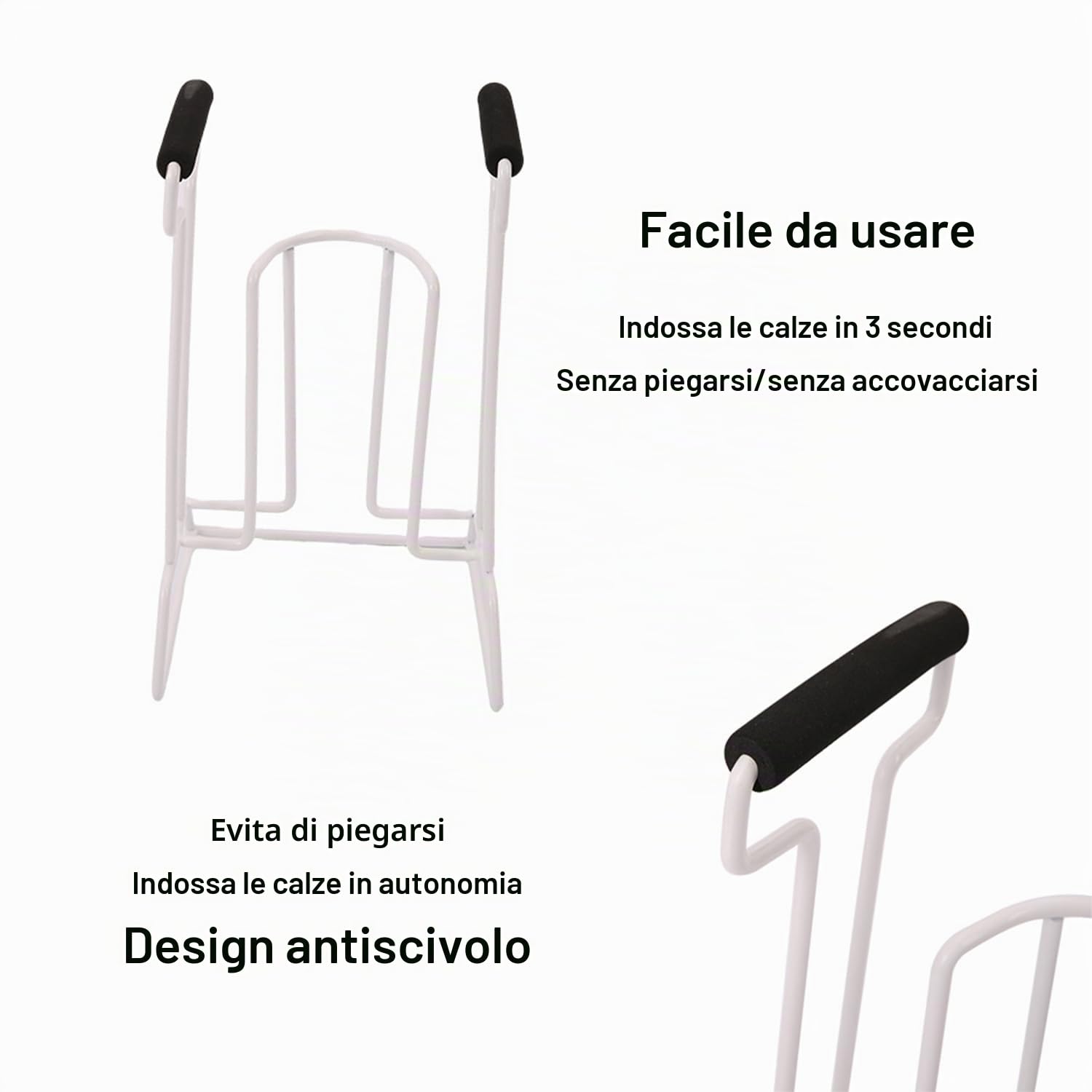 Infila Calze Per Anziani,Infila Calze,Infila Calze In Acciaio Per Anziani Facile Da Usare - Infila Calze Elastiche Compressive Per Anziani,Adatto a Donne In Gravidanza,Con Mobilità Ridotta