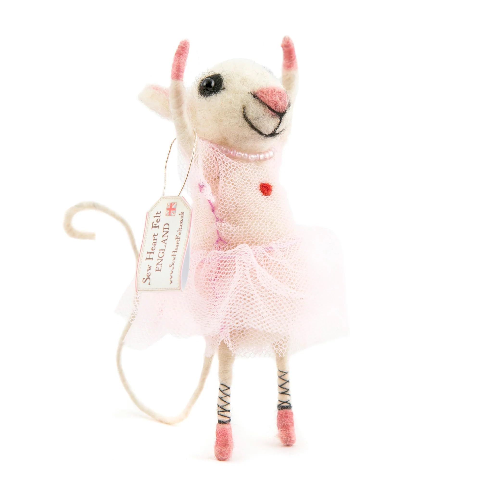 Sew Heart Felt | Beautiful Ballet Dancer | Unique Gifts for Women | Birthday Gifts Keepsake | Handmade Felt Animal Ornament | Cute Home Décor