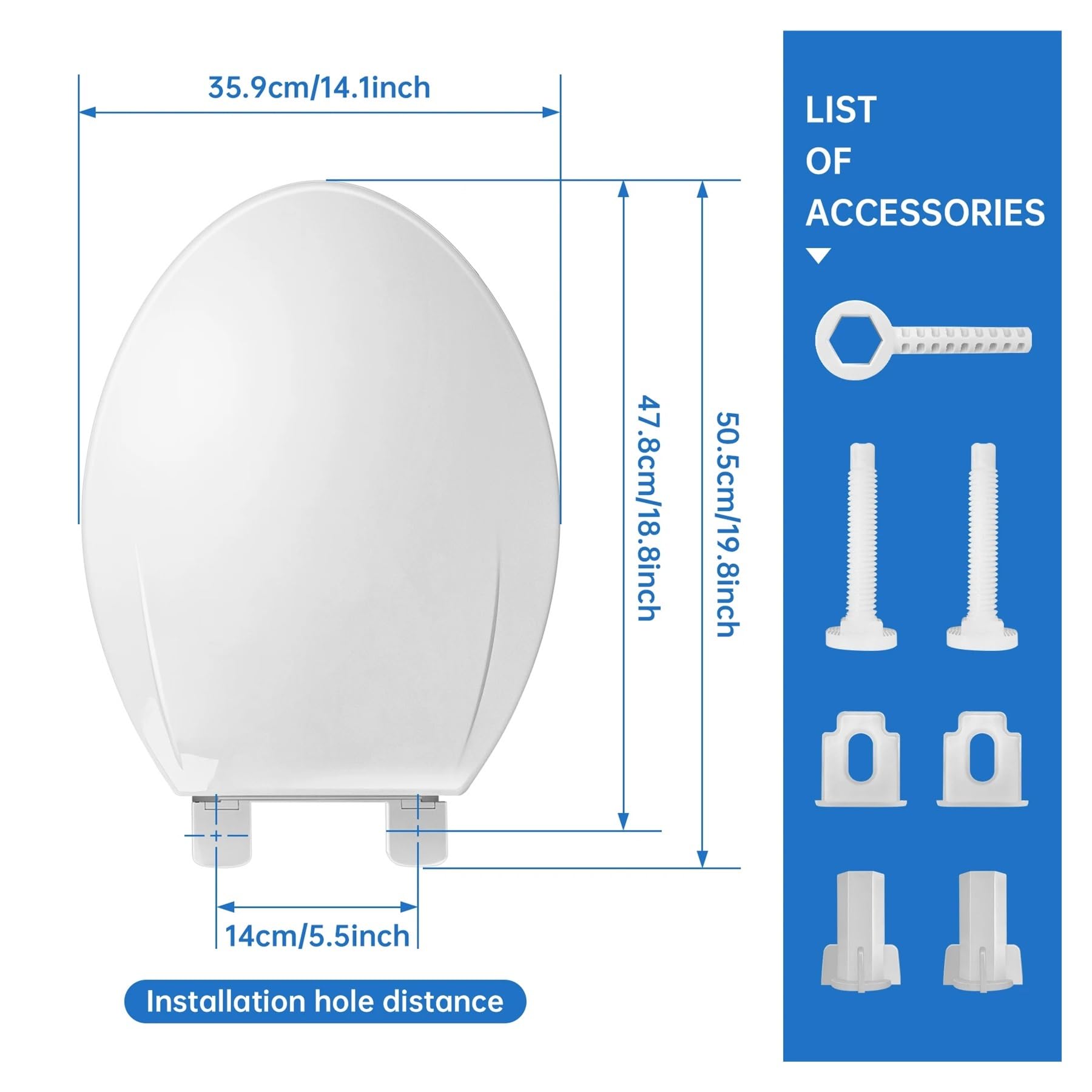 Asiento de inodoro, Polypropylene Toilet Seat